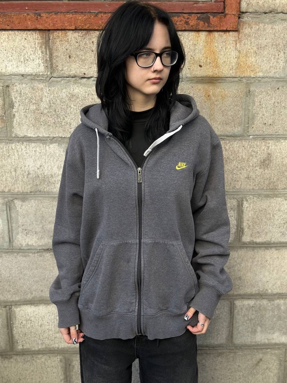 Nike VTG Nike Zip Hoodie Small Logo Size XL Y2K 00s USA Hype Size US L / EU 52-54 / 3 - 1 Thumbnail