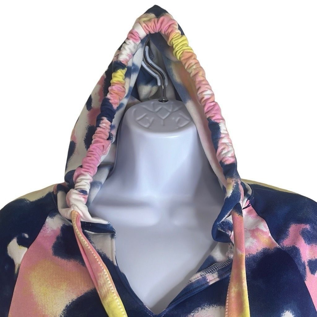 Other Bobbie Brooks Womens Medium Hooded Mini Dress Beachy Tie Dye Size M / US 6-8 / IT 42-44 - 3 Thumbnail