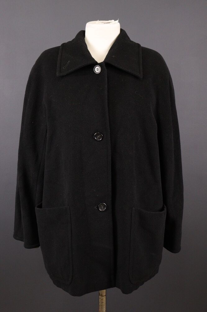 image of Avant Garde Max Mara Trench Coat in Black, Women's (Size Small)