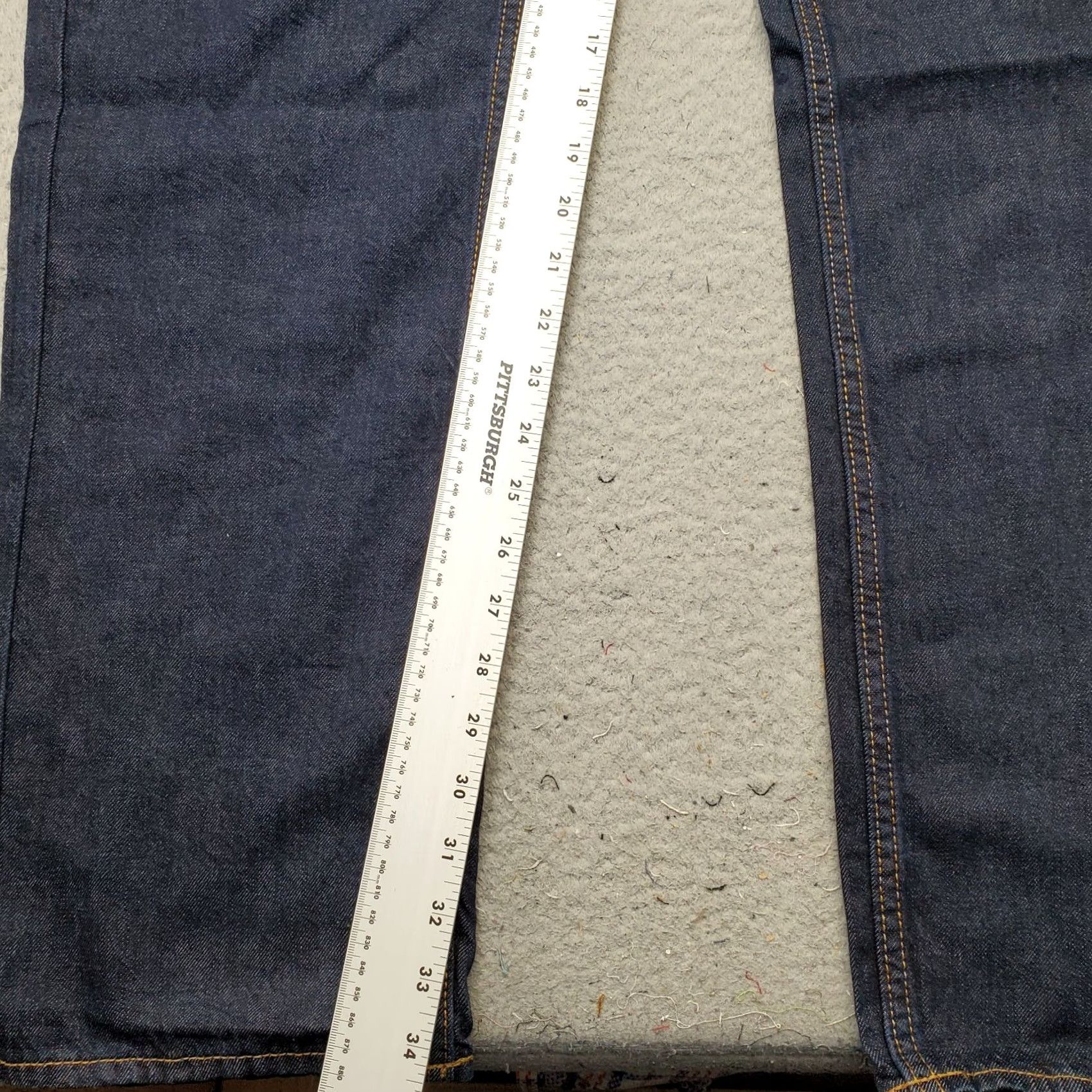 Old Navy Old Navy Mens Straight Jeans 38x36 Blue Denim Regular Fit 5-Pocket 100% Cotton Denim Button Closure Size US 38 / EU 54 - 4 Thumbnail
