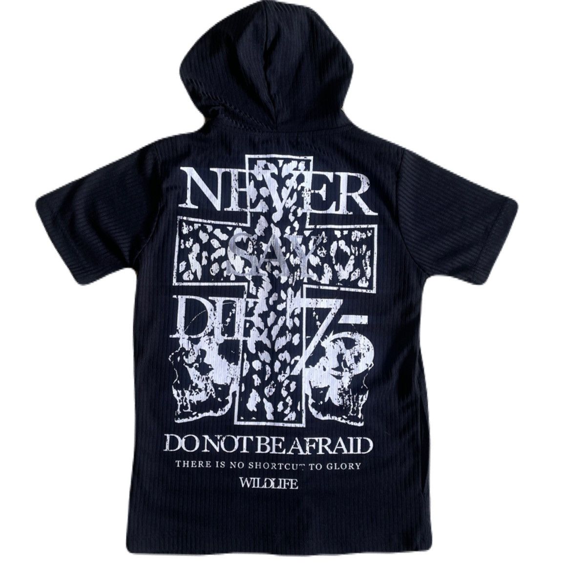 If Six Was Nine 2000s Japanese archive Vkei Cross Poem Short Sleeve Hoodie Size US S / EU 44-46 / 1 - 2 Thumbnail