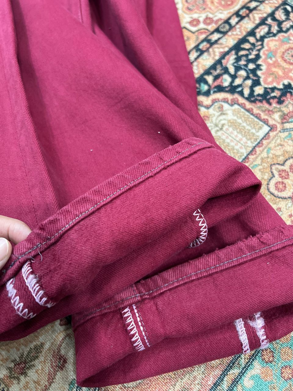 Levi's × Vintage Vintage 80’s Levis 501 Maroon Colour Size US 32 / EU 48 - 14 Thumbnail