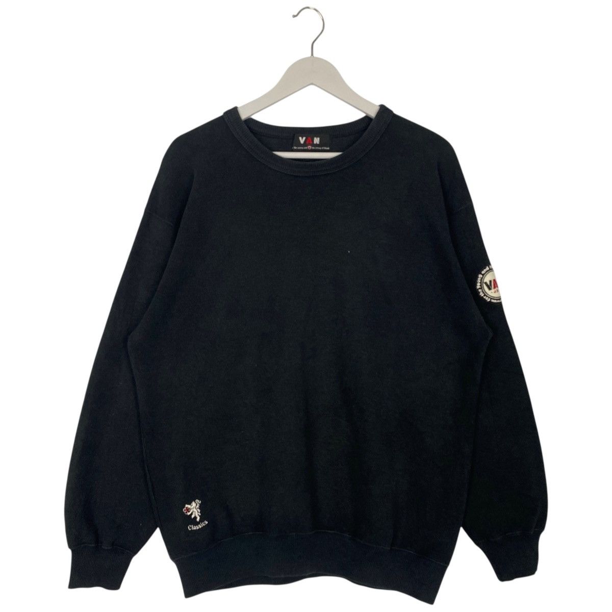 Vintage Vintage Vans Embroidered Sweatshirt Crewneck Black Size L Size US L / EU 52-54 / 3 - 1 Thumbnail