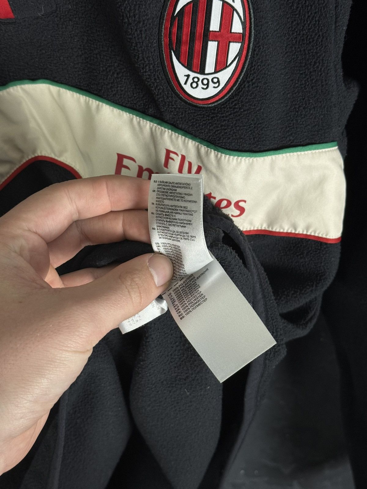 Adidas Adidas MILAN 2012-2013 Football Fleece Sweatshirt 1/4 zip Size US L / EU 52-54 / 3 - 14 Thumbnail