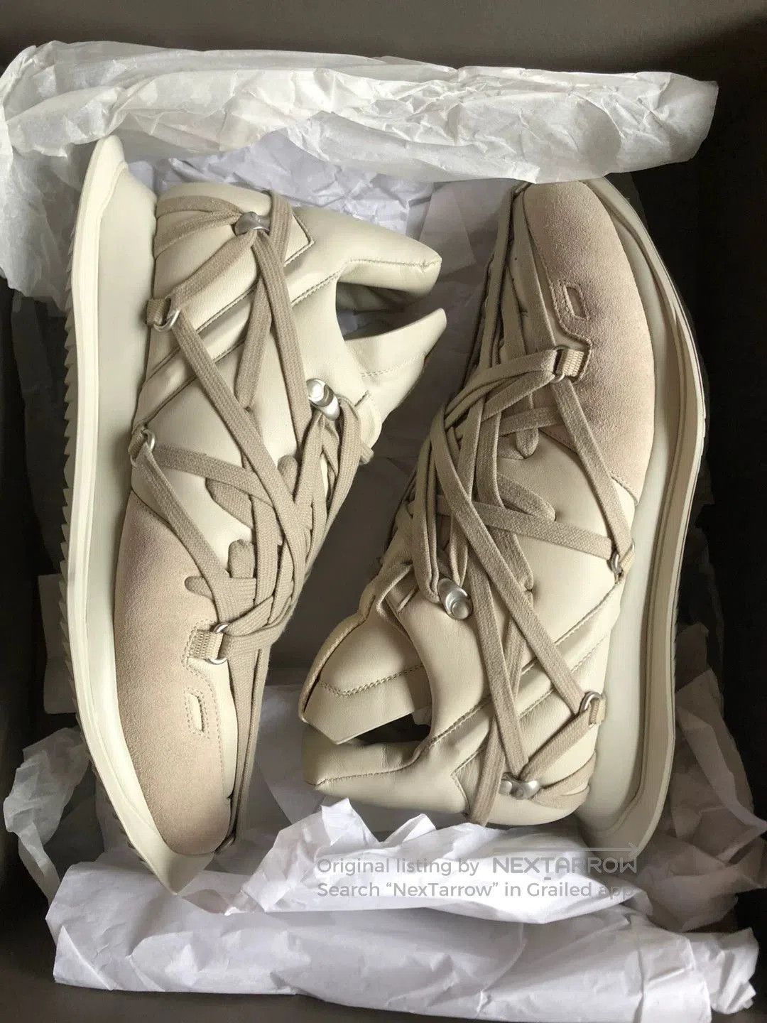 Rick Owens Rick Owens Beige Low Top Sneakers. Size US 7 / EU 40 - 1 Thumbnail
