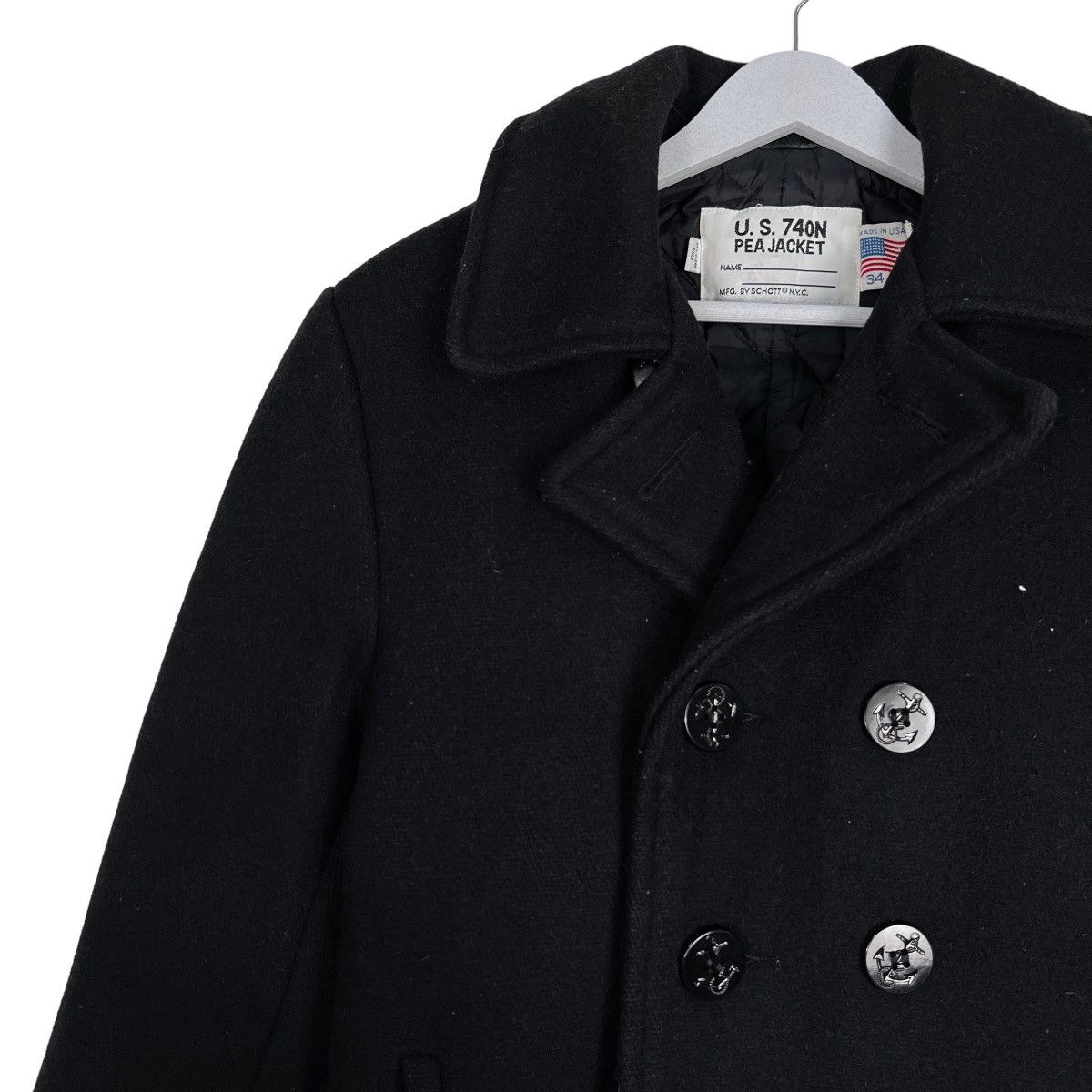 Schott 🔥 VINTAGE SCHOTT NAVY PEACOATS JACKET SIZE 34 MADE IN USA Size US S / EU 44-46 / 1 - 4 Thumbnail
