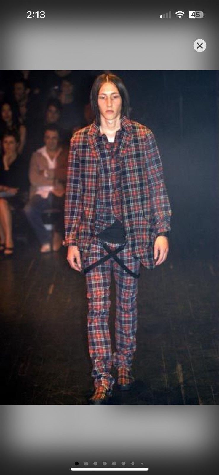 Number (N)ine Number (N)ine S/S'O5 "Nightcrawler" Wire-Lined Plaid Shirt. Size US L / EU 52-54 / 3 - 2 Thumbnail