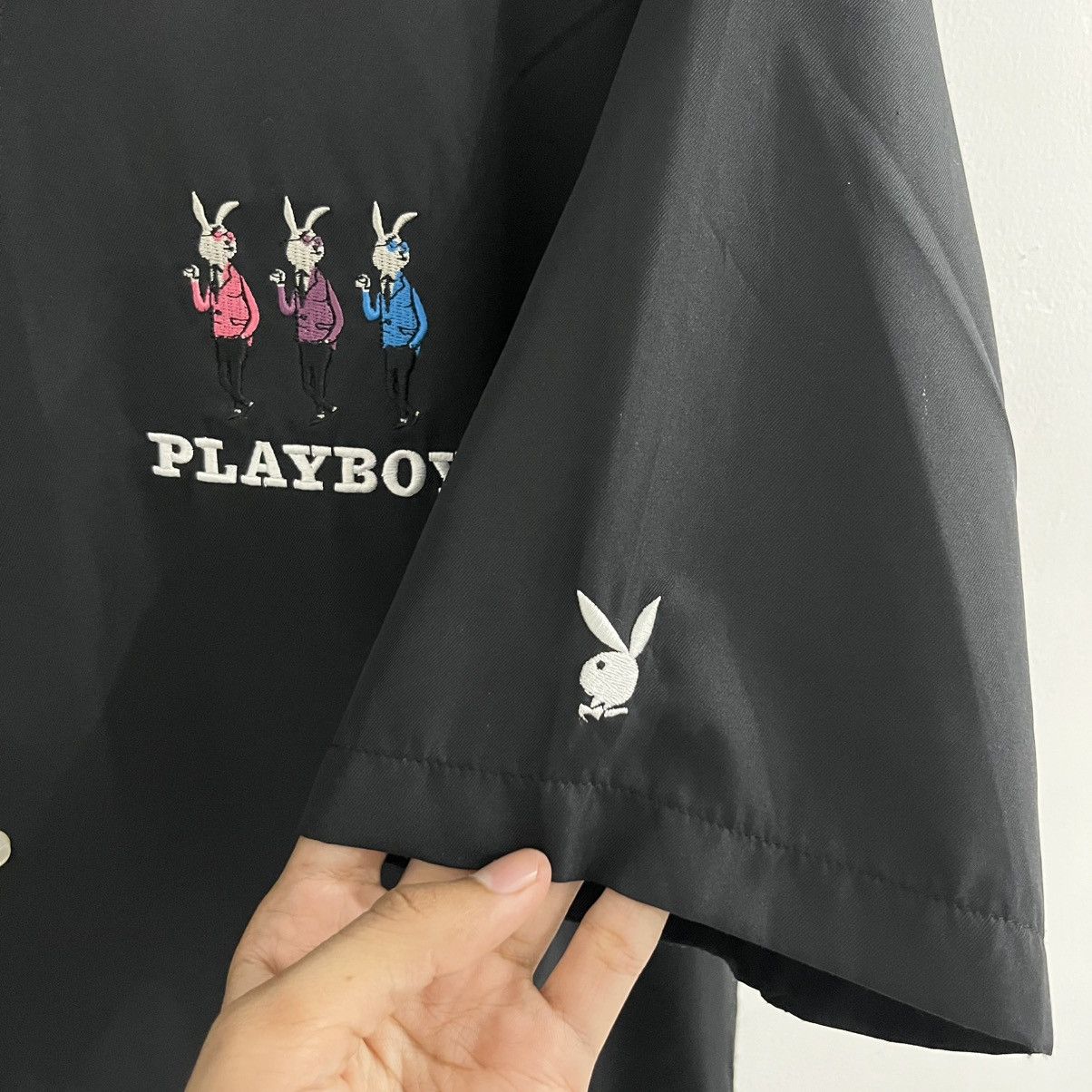Playboy Playboy Black Basic Small Logo Embroidered Shirt - JUN25 Size US M / EU 48-50 / 2 - 7 Thumbnail