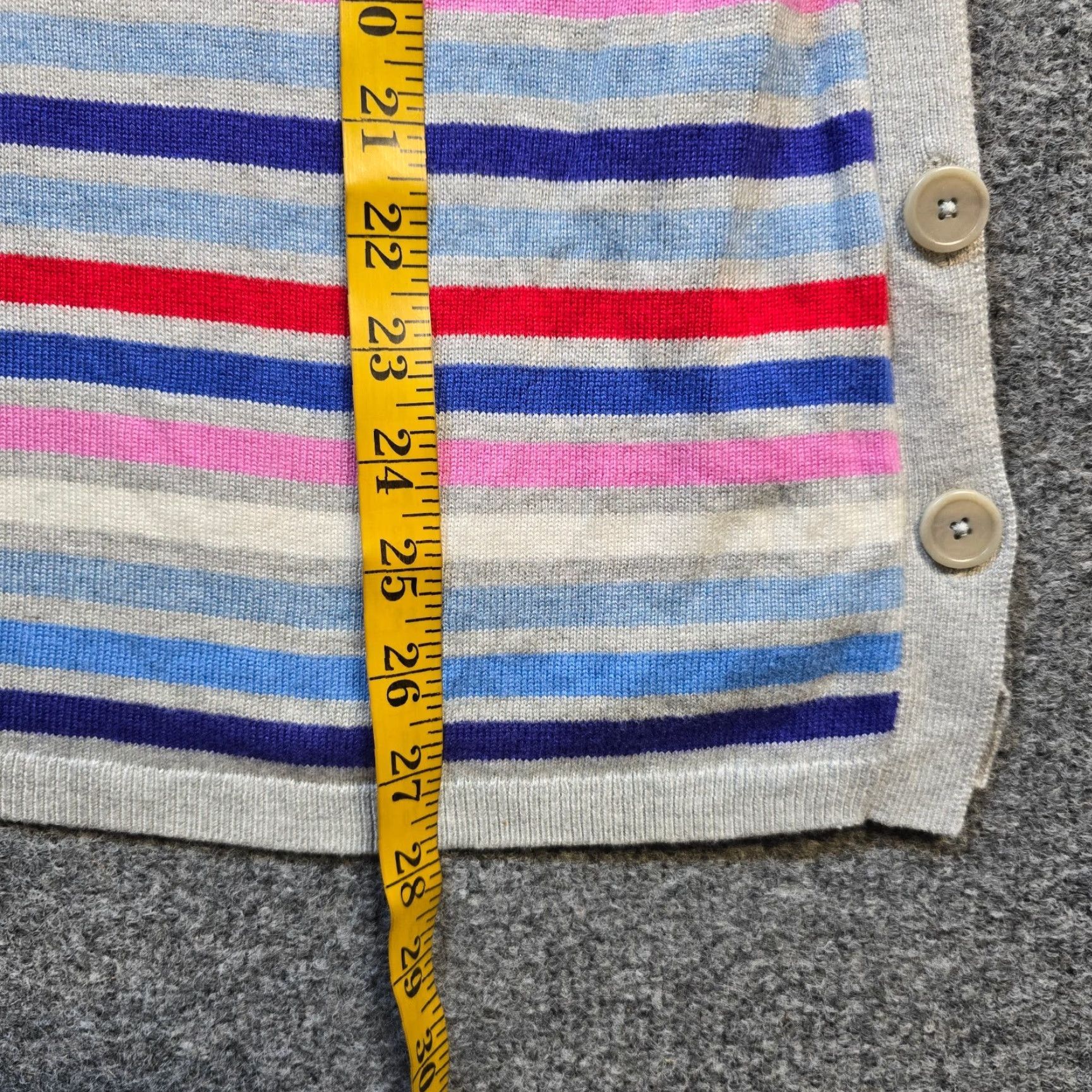 Talbots Talbots Sweater Womens Size XL Gray Rainbow Stripe Long Sleeve Casual Size XL / US 12-14 / IT 48-50 - 6 Thumbnail
