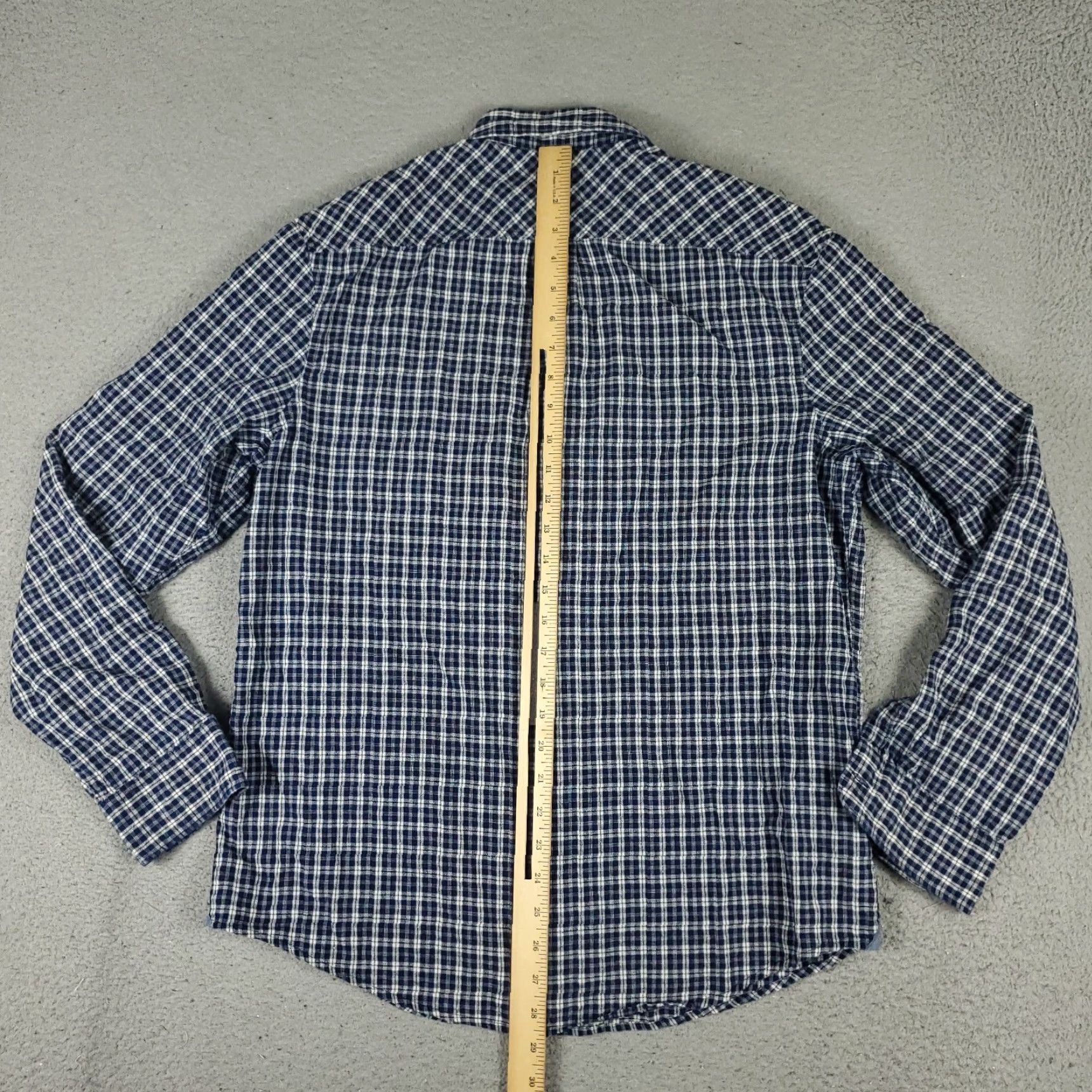 Original Penguin Original Penguin Blue Plaid Flannel Button-Up Shirt Mens Large Long Sleeve Casual Size US L / EU 52-54 / 3 - 3 Thumbnail