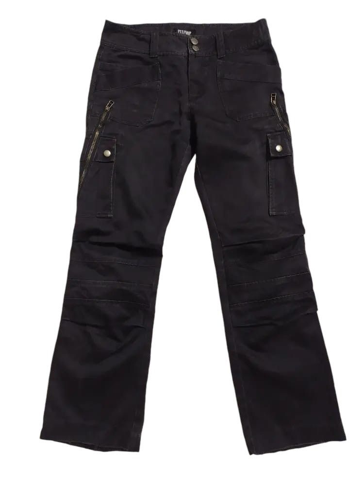 Japanese Brand PEEPUP Bondage Punk Zipper Style Split Pocket Pants Size US 29 - 1 Thumbnail