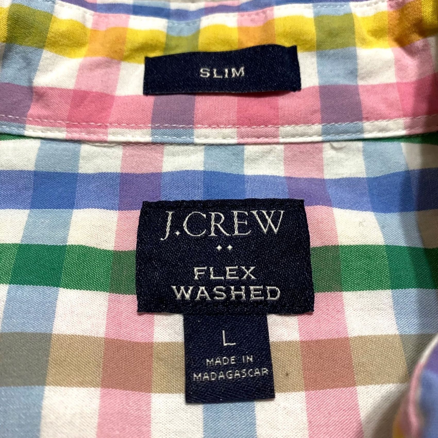 J.Crew J.CREW Shirt Mens Large Multicolor Plaid Short Sleeve Button-Down Slim Fit Size US L / EU 52-54 / 3 - 3 Thumbnail