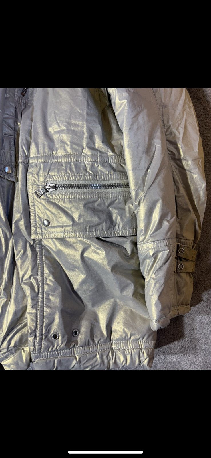 Prada Prada Silver Astro Moto Puffer Coat Size US M / EU 48-50 / 2 - 6 Thumbnail