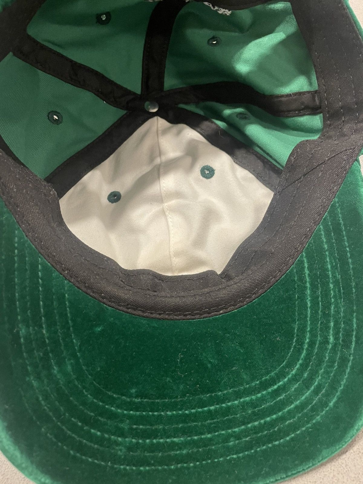 Supreme Supreme Green Velvet “S” Logo Hat Unisex Adjustable Cap Size ONE SIZE - 5 Thumbnail