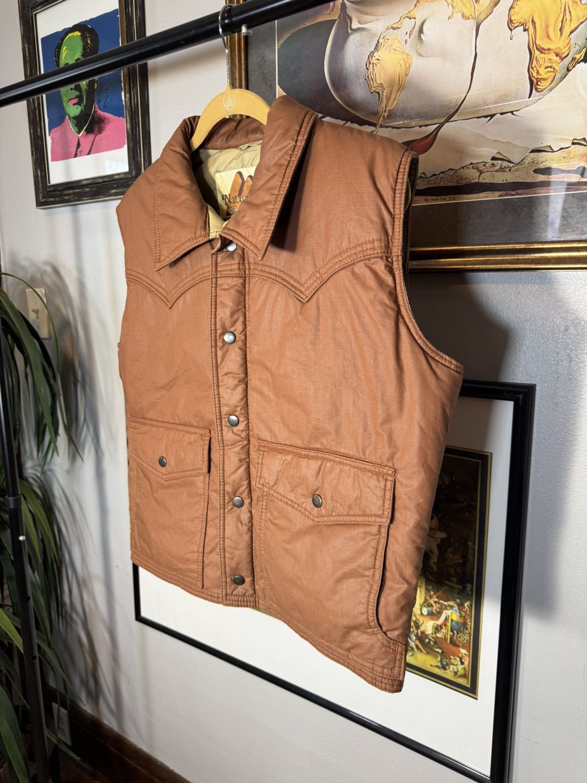Vintage Vintage Natural High Down Brown Puffer Vest Size US M / EU 48-50 / 2 - 3 Thumbnail