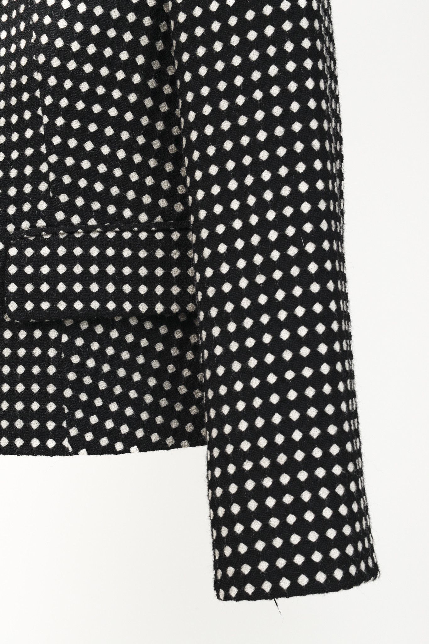 Etro Etro Black & White Polka-Dot Wool Open-Front Blazer Size L / US 10 / IT 46 - 6 Thumbnail