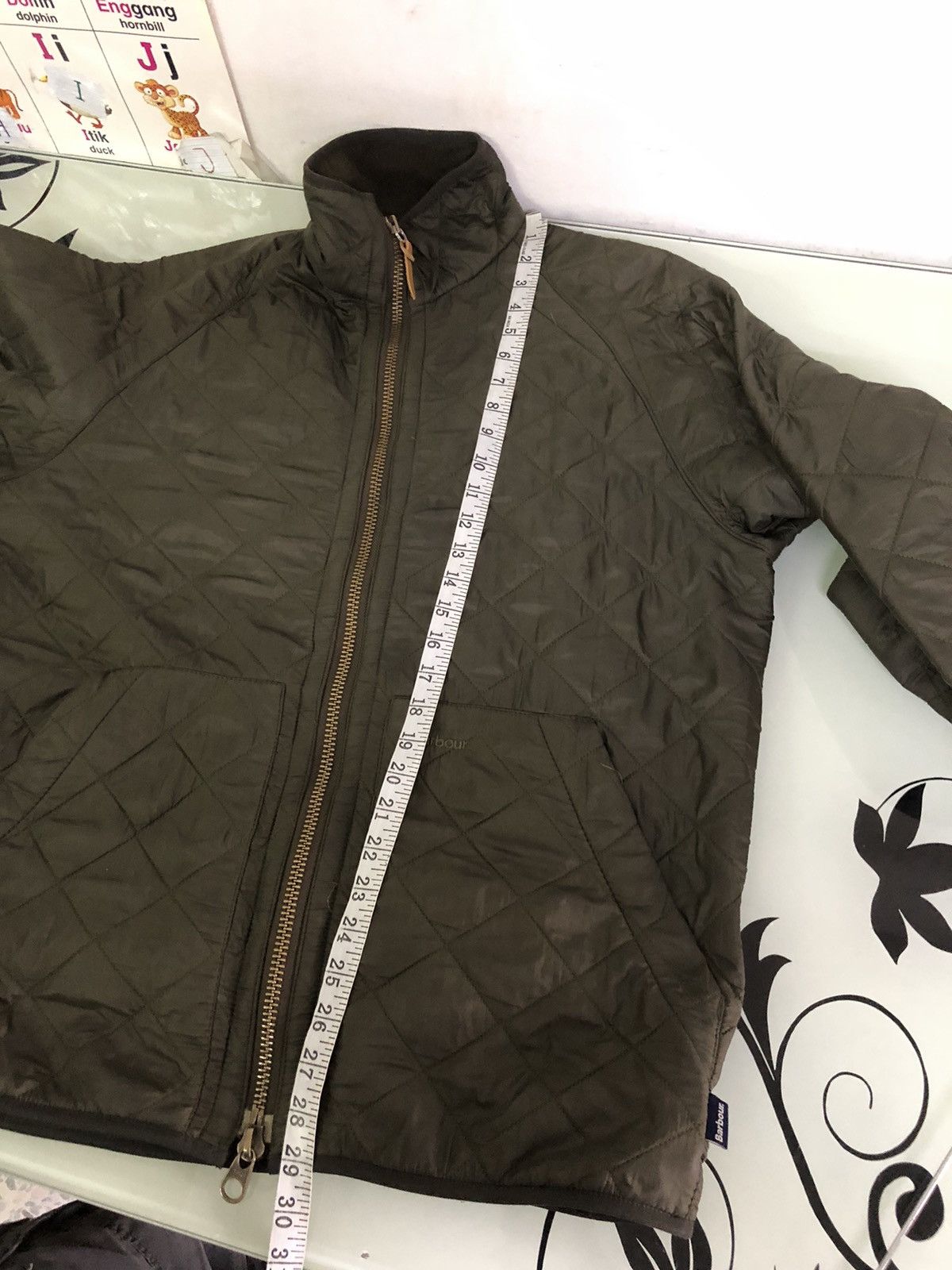 Barbour Vintage Barbour Polar Quilt Zipper Jacket Army Green Size US M / EU 48-50 / 2 - 23 Thumbnail