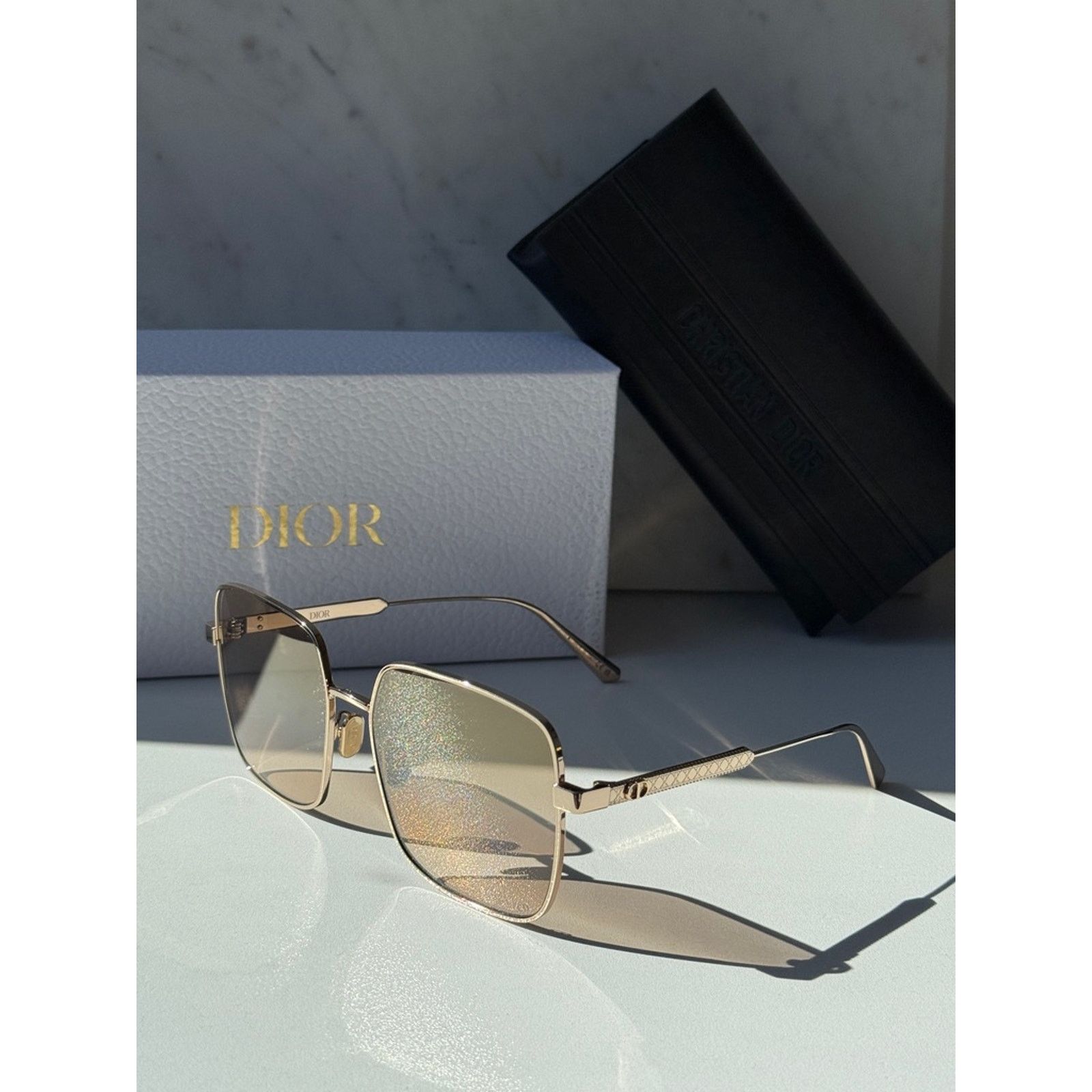 Dior NEW Dior DiorCannage S1U Sunglasses in Rose Gold Mirror Size ONE SIZE - 6 Thumbnail