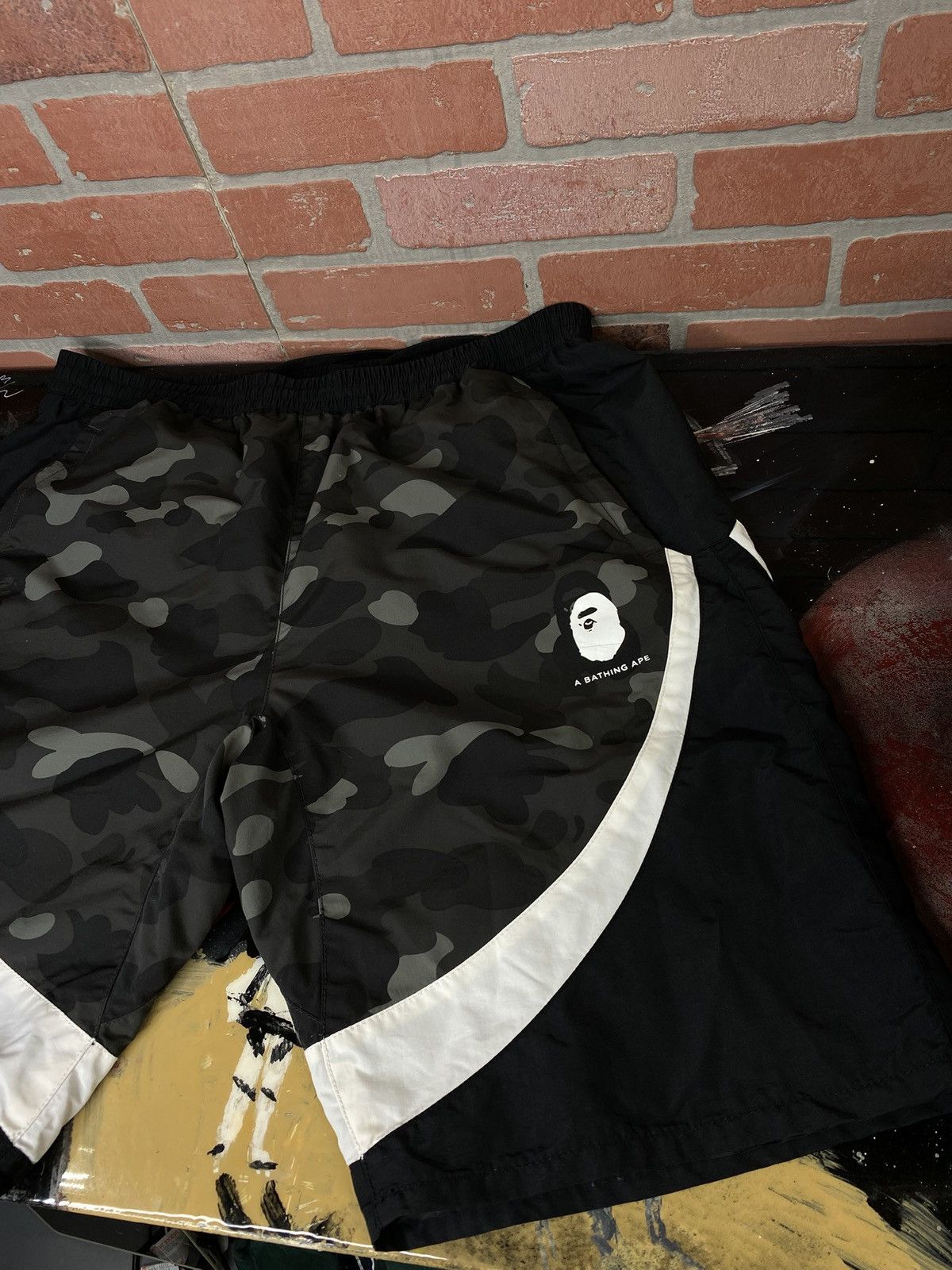 Bape A Bathing Ape Black Camo Bape Shorts Fits XLarge Size US 36 / EU 52 - 3 Thumbnail