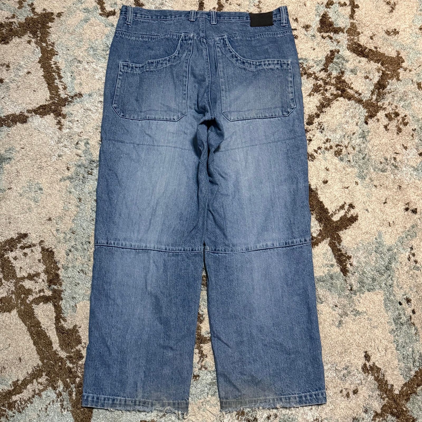 Koman Vintage Koman Jeans Double Knee Baggy Size 38x31 Y2K Size US 38 / EU 54 - 2 Thumbnail