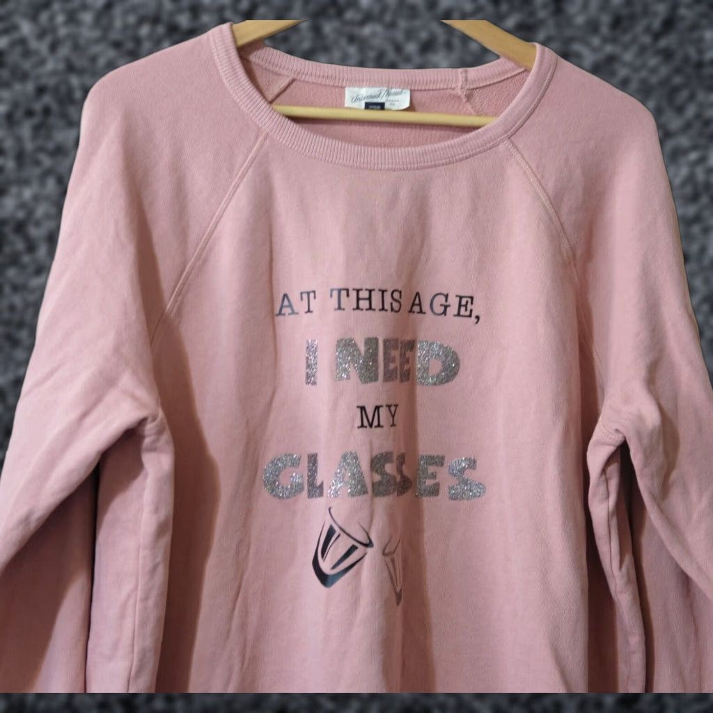 Vintage Universal Thread Pink Women's Sweatshirt Long Sleeve Crewneck Shirt L Regular Pullover Raglan Size L Casual 100% Cotton Womens Size L / US 10 / IT 46 - 1 Thumbnail
