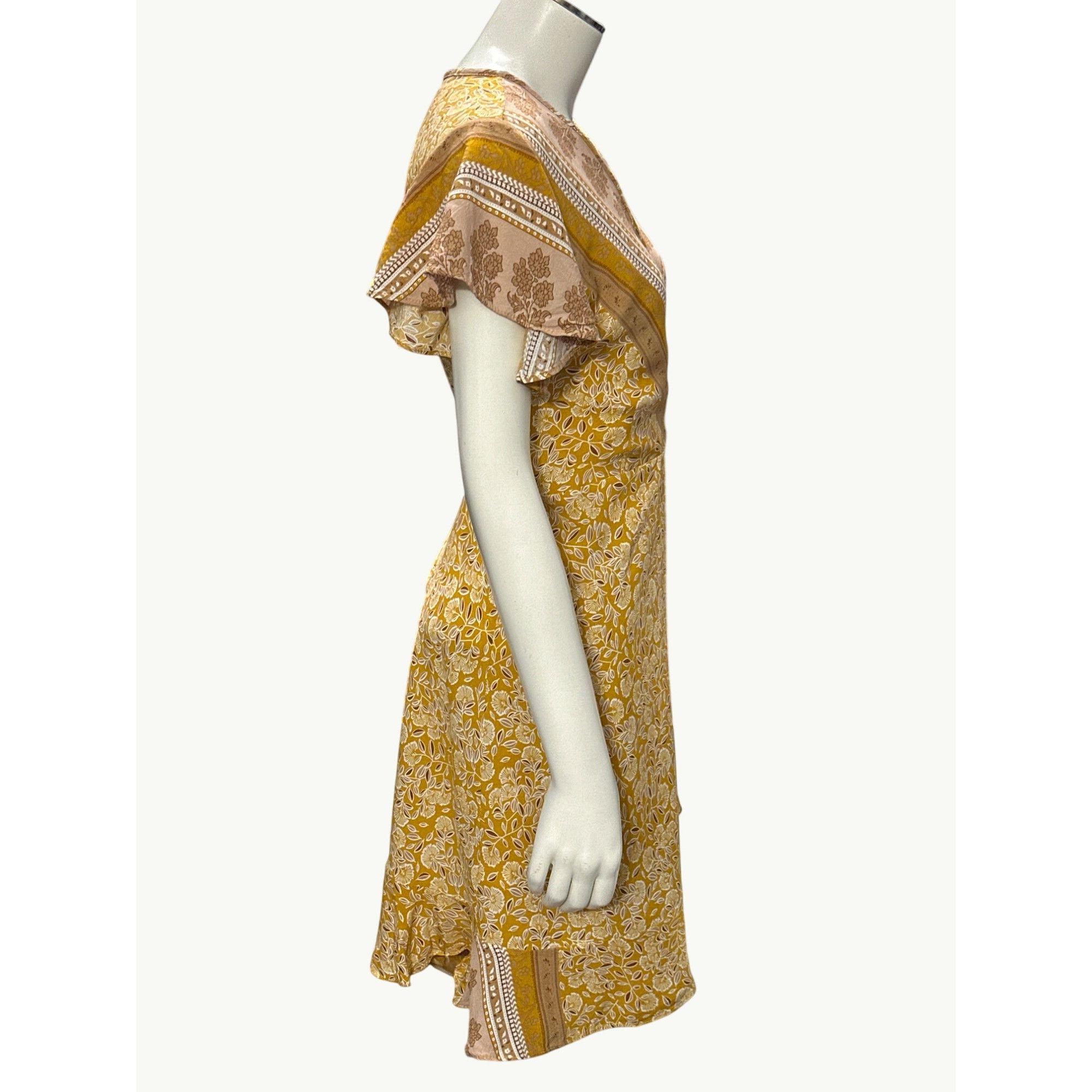 Other CCC Bohemian Floral Wrap Dress Short Sleeve V-Neck Elegant S Size ONE SIZE - 4 Thumbnail