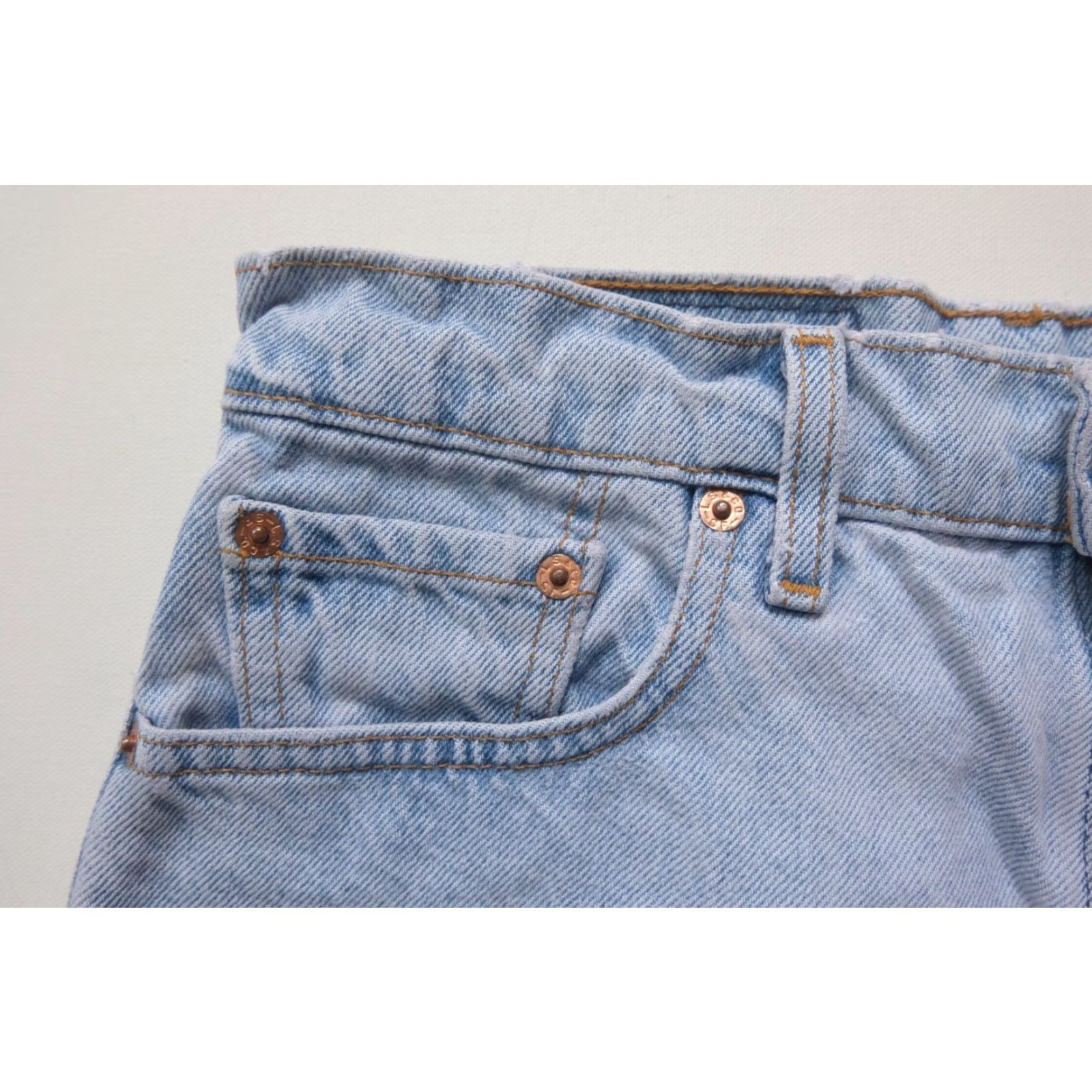 Levi's VINTAGE Levi's Strauss 90s Retro 2" Shorts USA Made Denim Cut Off Shorts 1996 SZ 9 Size 30" / US 8 / IT 44 - 4 Thumbnail