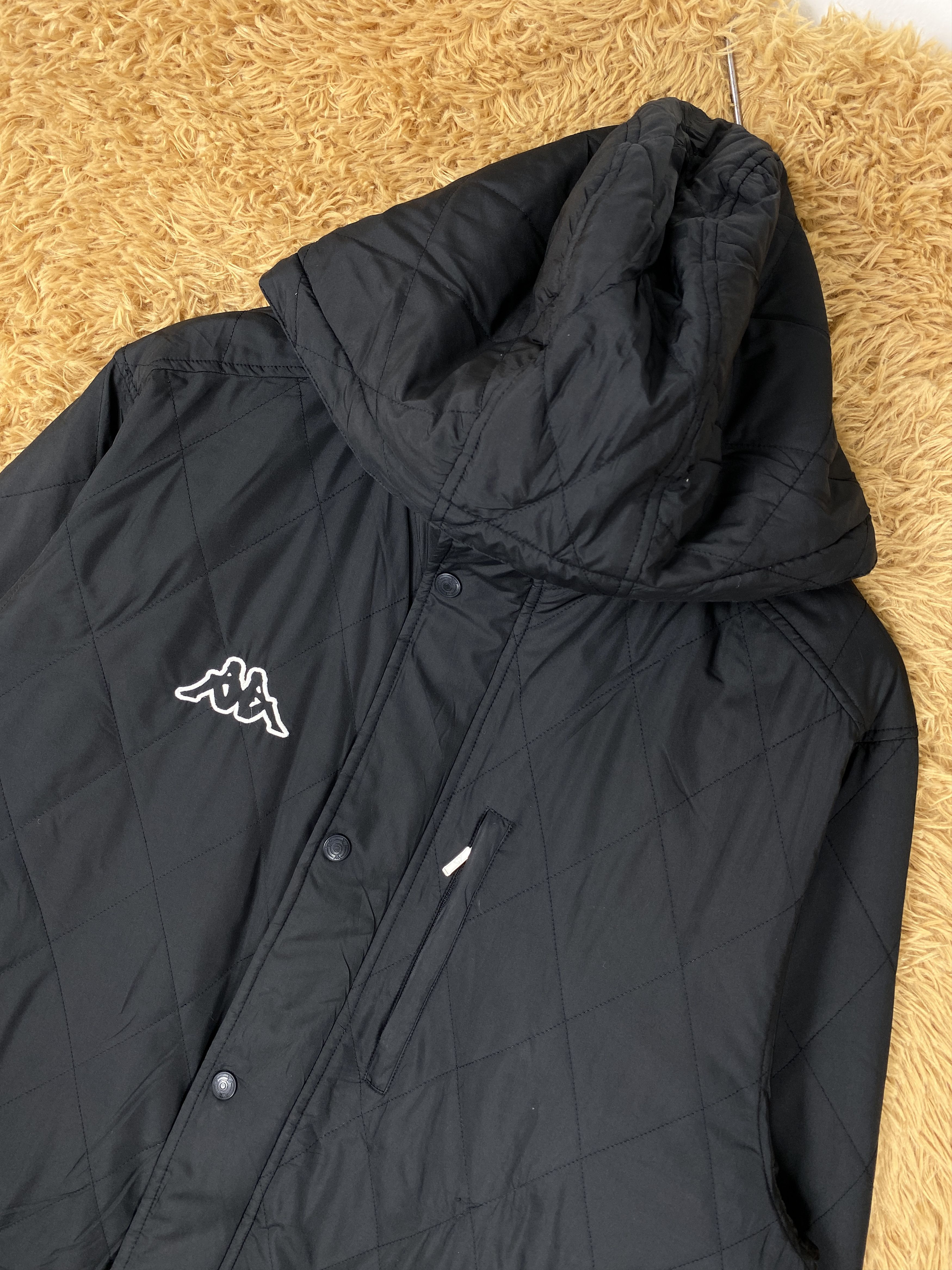 Kappa Vintage Kappa Big Logo Hoodie Quilted Long Jacket J2134 Size US L / EU 52-54 / 3 - 3 Thumbnail