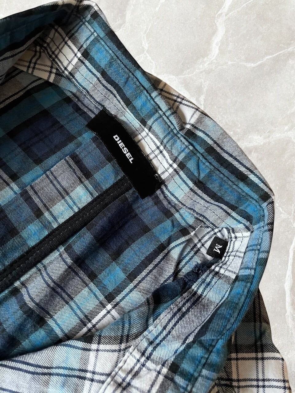 Diesel × Vintage DIESEL PATCHWORK CHECKED Plaid Shirt Artwork y2k Flannel Size US M / EU 48-50 / 2 - 7 Thumbnail