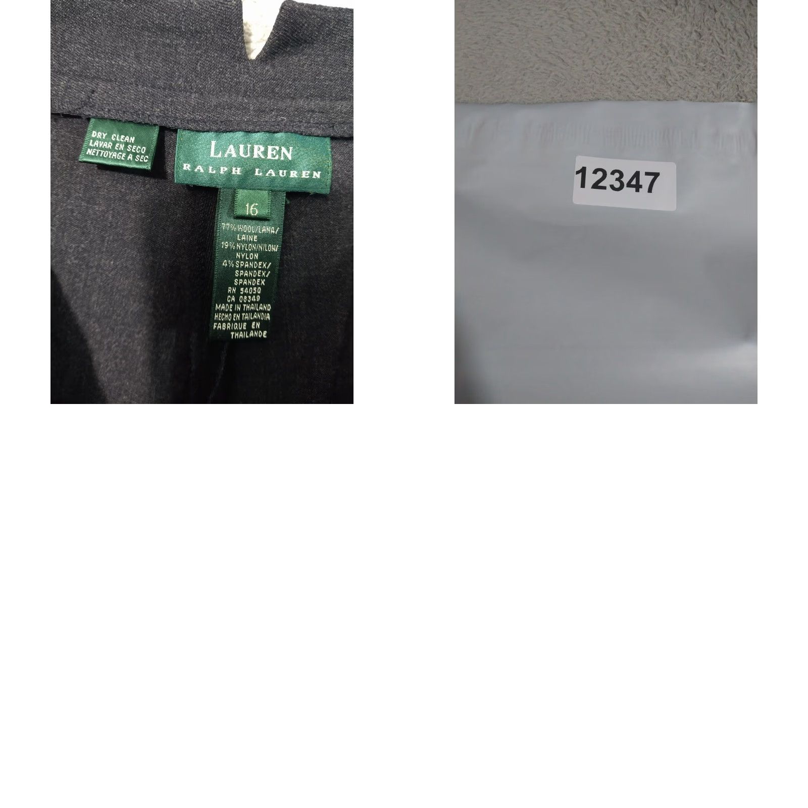 Ralph Lauren Ralph Lauren Pants Womens 16 Gray Wool Dress Pleated Trousers Straight Career Size 38" / US 16 / IT 52 - 8 Thumbnail