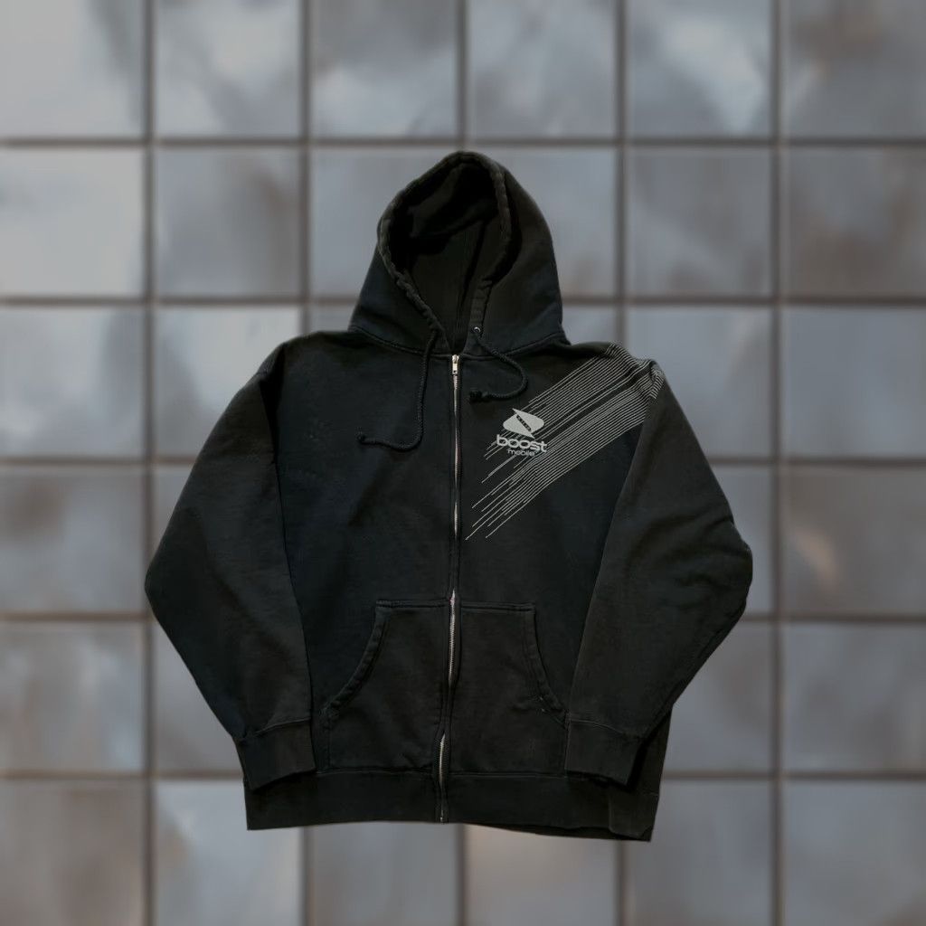 Vintage VINTAGE Boost Independent Trading Company Zip Black Logo Hoodie XL Mens Size US XL / EU 56 / 4 - 1 Thumbnail