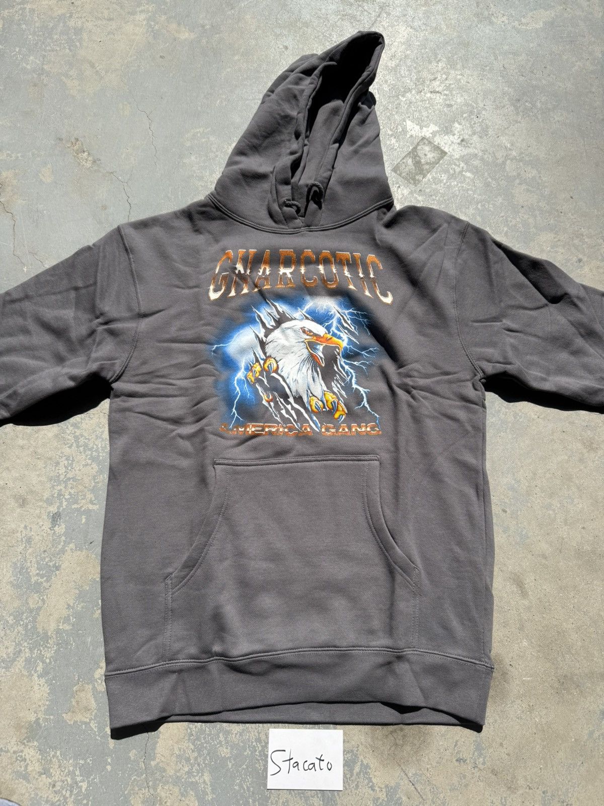 Gnarcotic Gnarcotic Lil Gnar America Gang Eagle Hoodie Grey Size US M / EU 48-50 / 2 - 1 Thumbnail