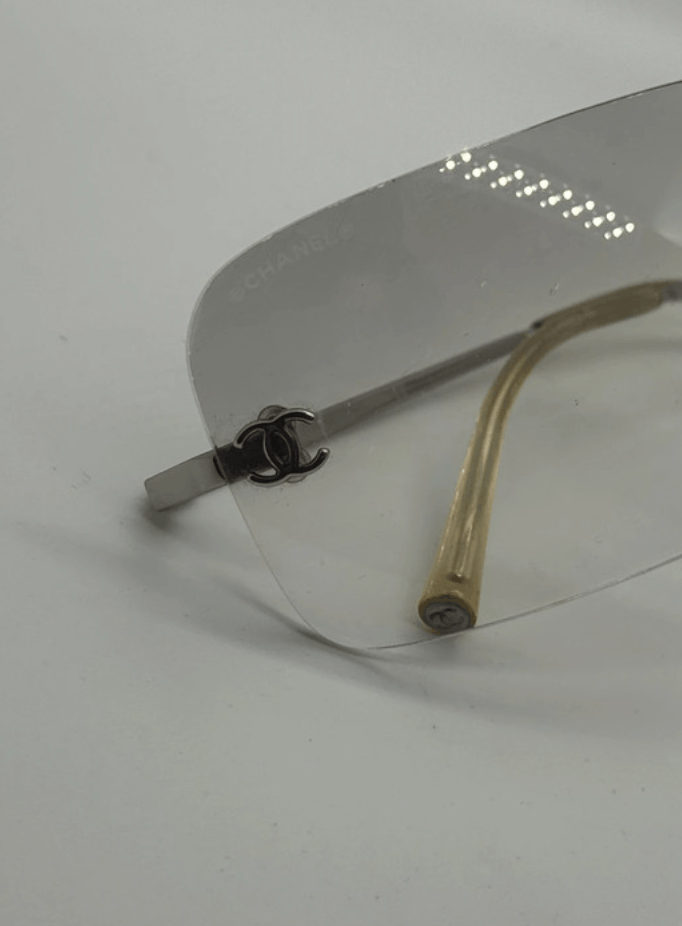 Chanel × Vintage CHANEL 4017 Sunglasses Rimless Rhinestone 4017 Vintage Size ONE SIZE - 3 Thumbnail