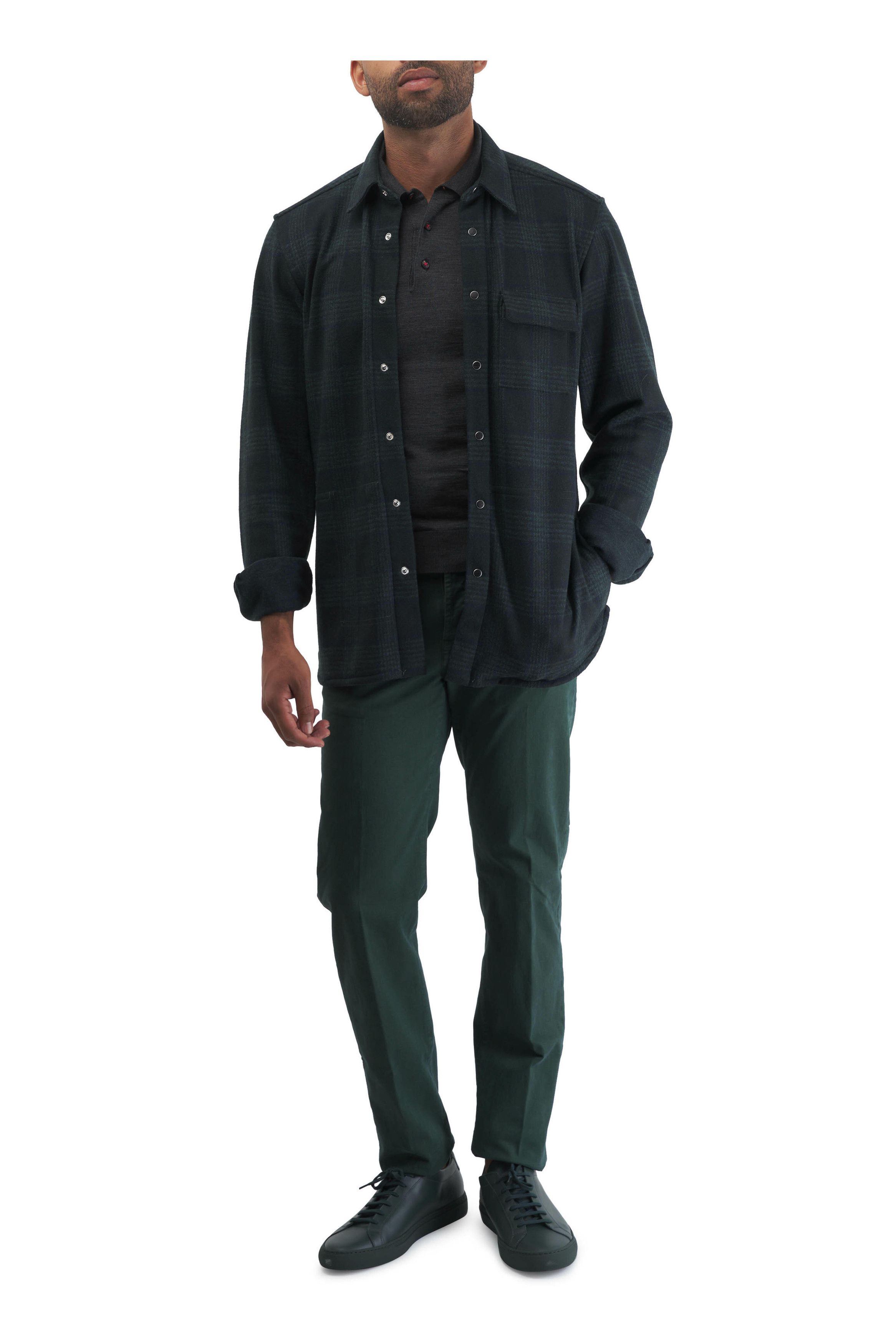 Kiton o1mtch0225 Cotton & Cashmere Five Pocket Pant in Green Size US 34 / EU 50 - 3 Thumbnail