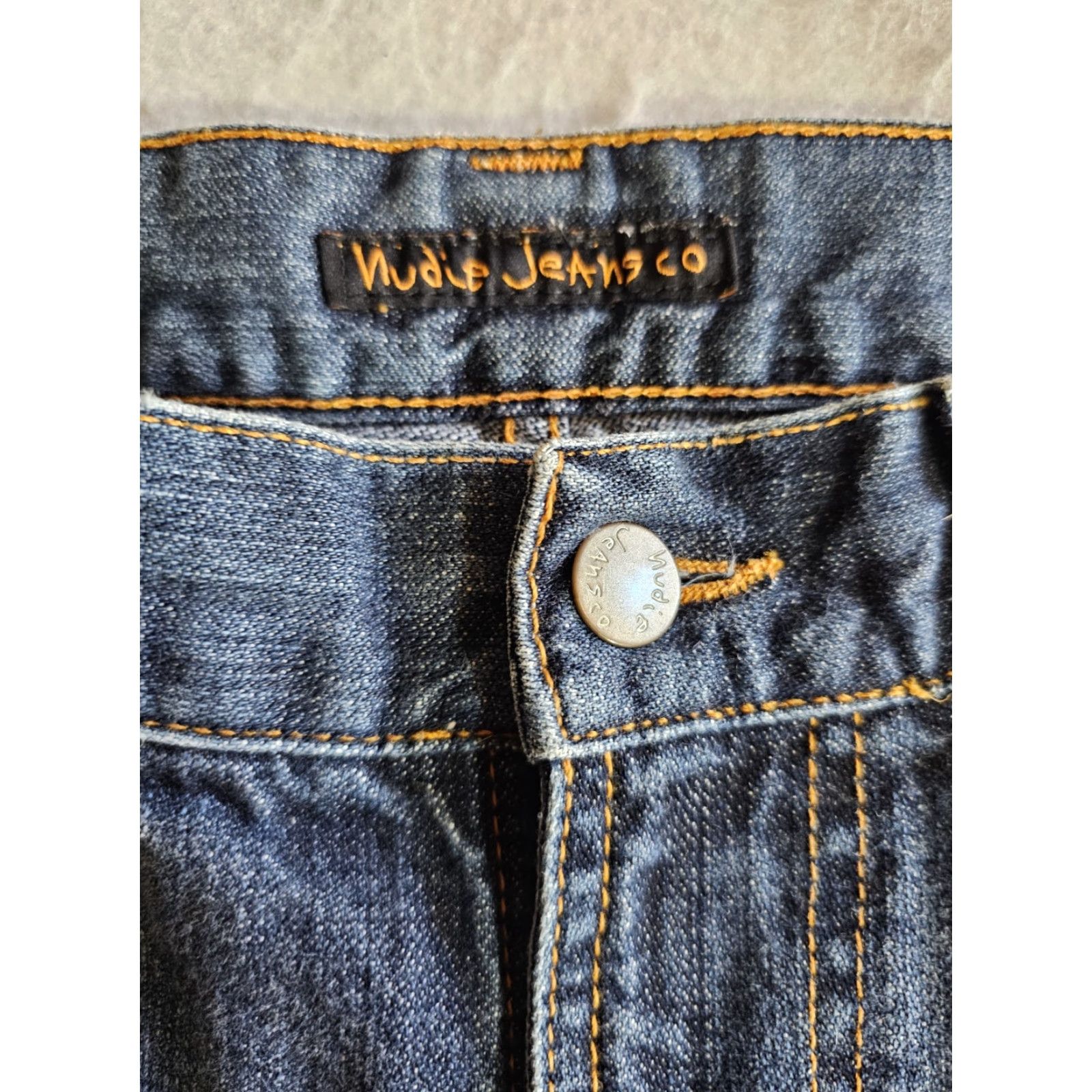 Nudie Jeans Nudie Jeans Slim Jim Straight Jeans Men 34x32 Slimming Raw Denim Blue 90s Mens Size US 32 / EU 48 - 4 Thumbnail