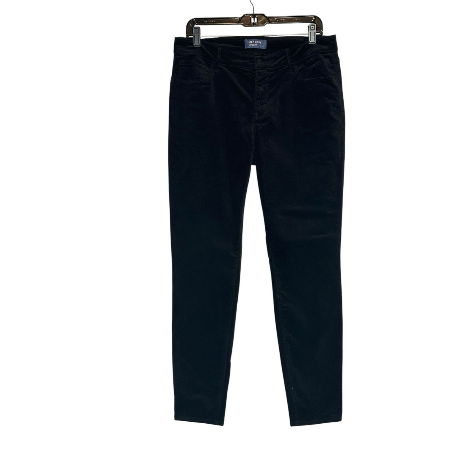 Old Navy Old Navy Rockstar black velvet mid rise jeans size 12 Size 34" / US 12 / IT 48 - 5 Thumbnail