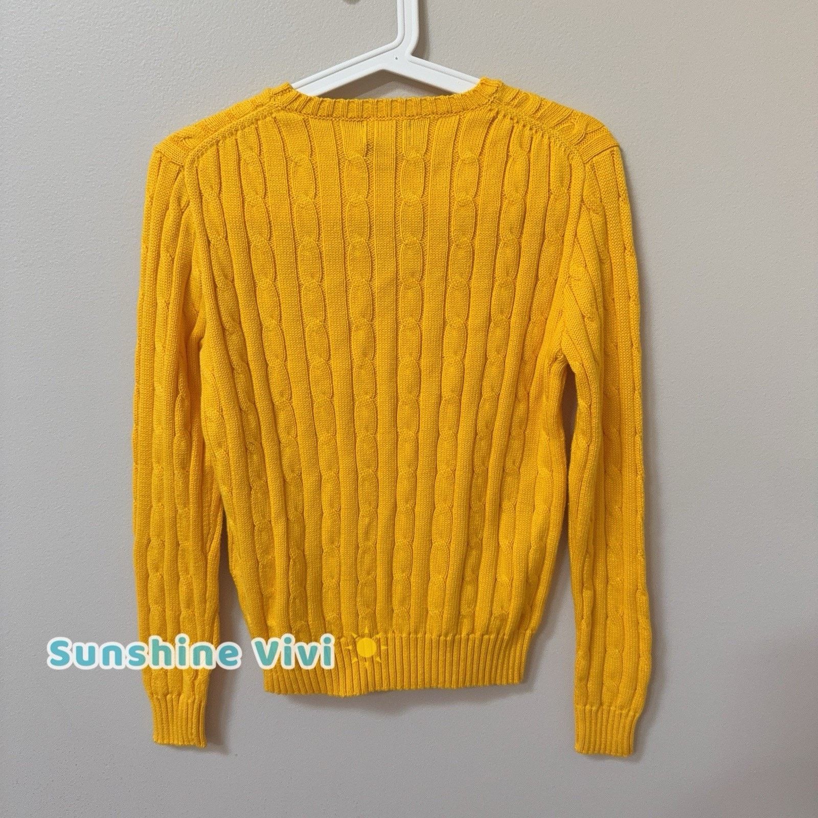 Polo Ralph Lauren NWT Polo Ralph Lauren Cable Knit Crewneck Sweater Yellow Size S / US 4 / IT 40 - 5 Thumbnail