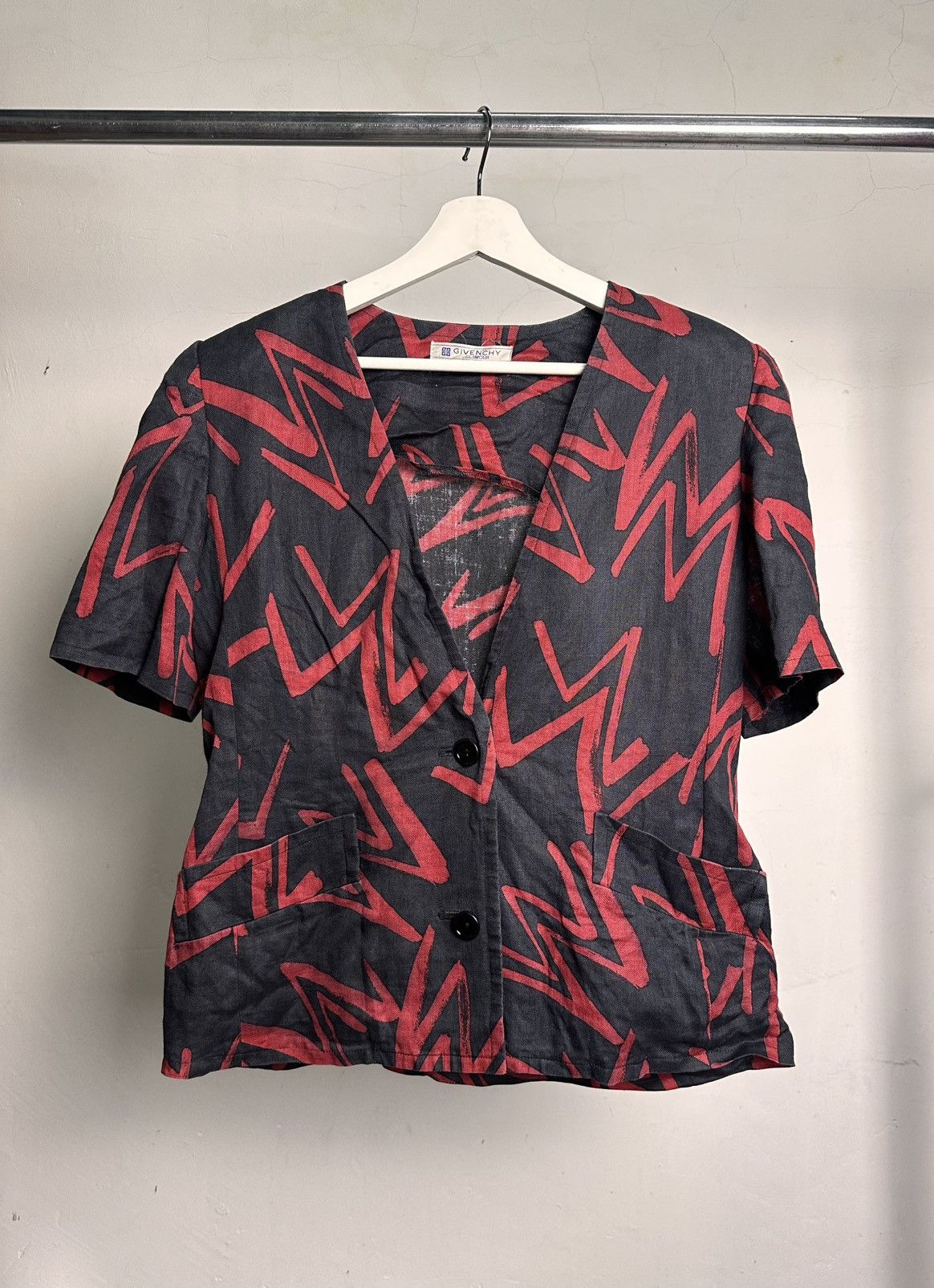 Givenchy Givenchy Glamour Lightning Abstract Graphic Cropped Blazer Size M / US 6-8 / IT 42-44 - 12 Thumbnail