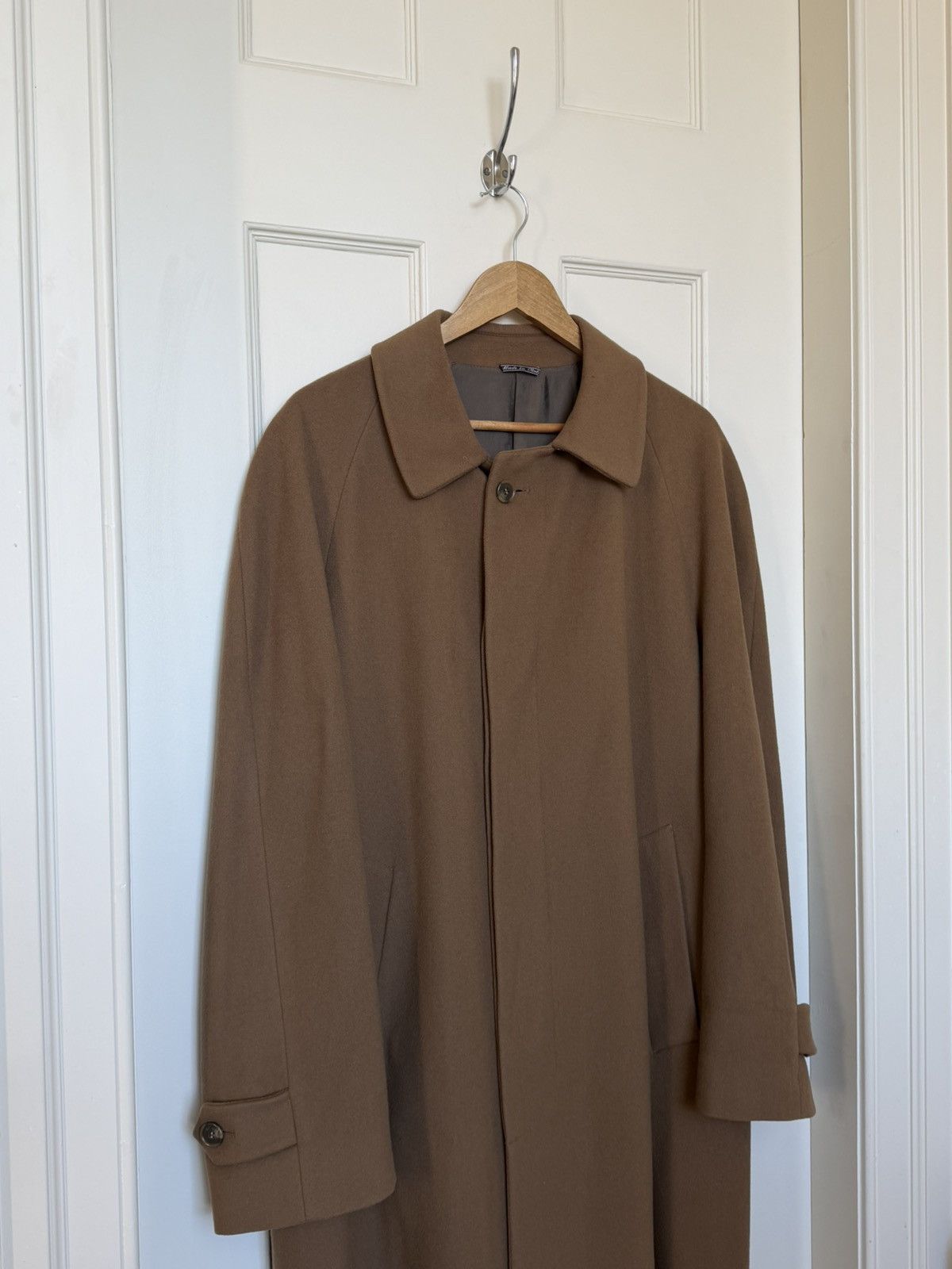 Fendi FENDI Vintage Balmacaan Wool Brown Overcoat Size US XL / EU 56 / 4 - 2 Thumbnail