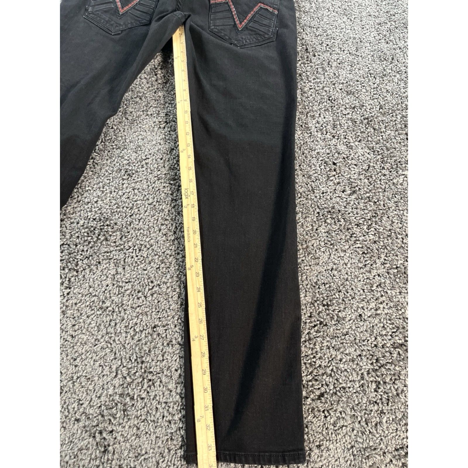 Affliction Affliction Jeans Mens 38x34 Distressed Dark Wash Premium Gage Denim Blue Jeans Mens 38 Regular Distressed Size US 38 / EU 54 - 2 Thumbnail