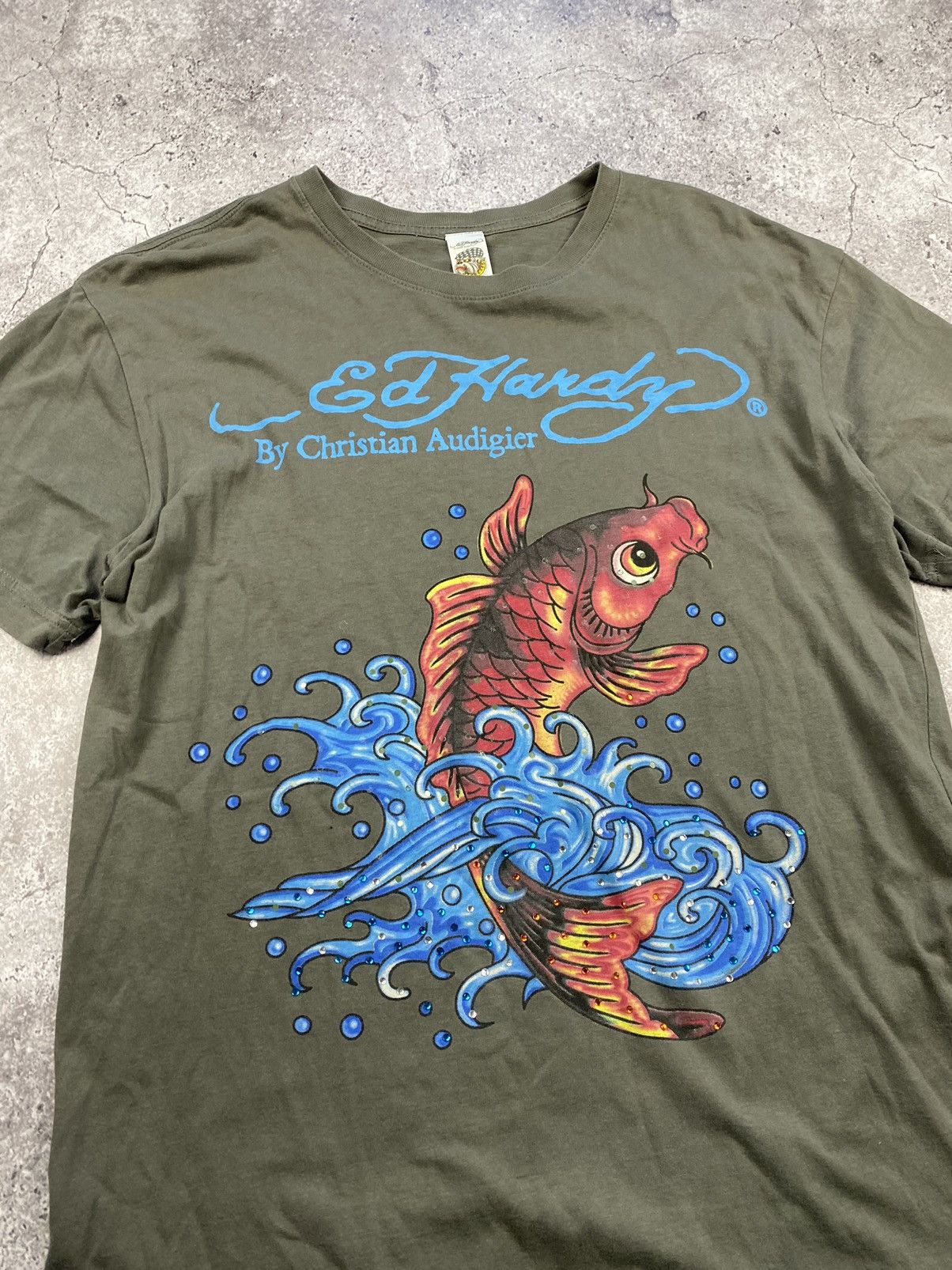 Ed Hardy × Japanese Brand × Vintage Vintage Y2K Ed Hardy T Shirt Long Sleeve Fish Japanesse Size US L / EU 52-54 / 3 - 2 Thumbnail