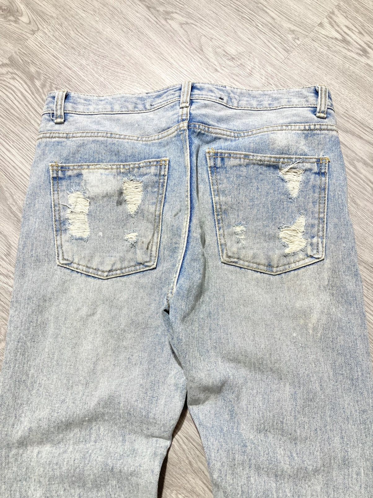 If Six Was Nine 2000s Idun Distressed Ripped Denim Blue Jeans Lgb Punk Style Size US 30 / EU 46 - 14 Thumbnail