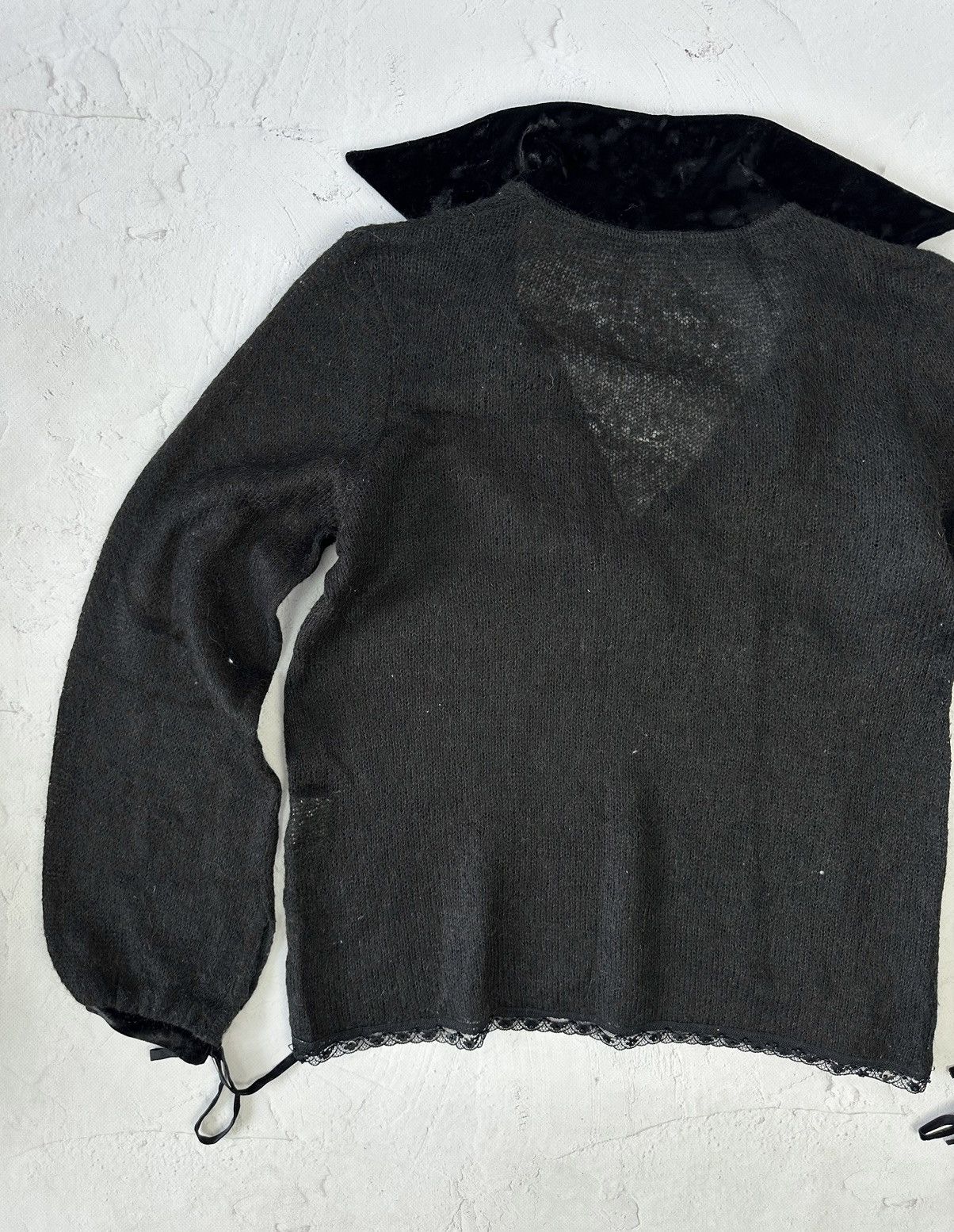Beauty Beast × If Six Was Nine × Vintage Vintage Black Mohair Sweater Size M / US 6-8 / IT 42-44 - 8 Thumbnail