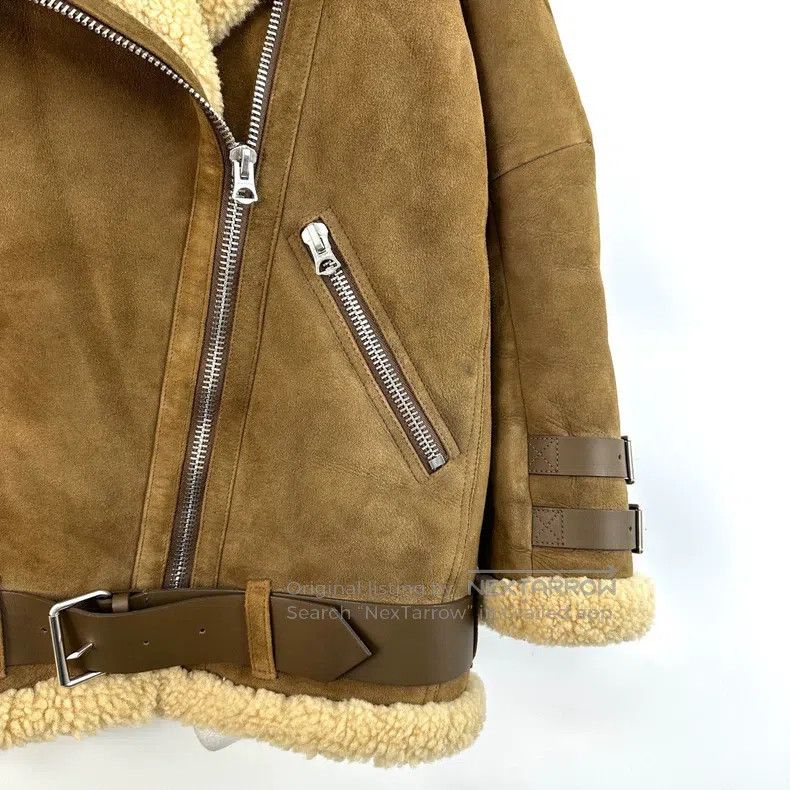 Acne Studios Acne Studios Brown Leather and Fur Jacket Size XXS / US 00 / IT 34 - 6 Thumbnail