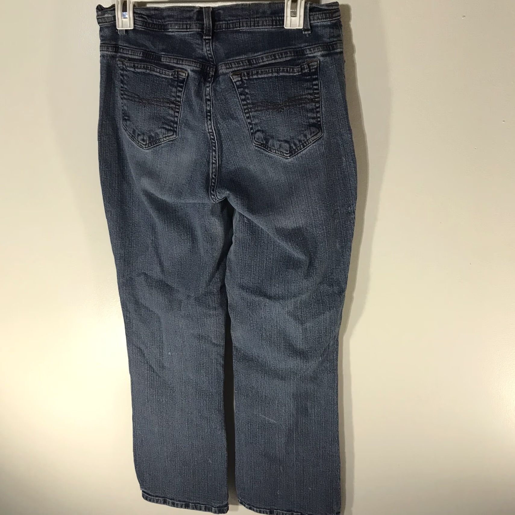 Denim & Co. VINTAGE Denim & Co Jeans Straight Fit Womens 14P Petite Mid-Rise 26in Inseam Blue Cotton Spandex Size 36" / US 14 / IT 50 - 4 Thumbnail