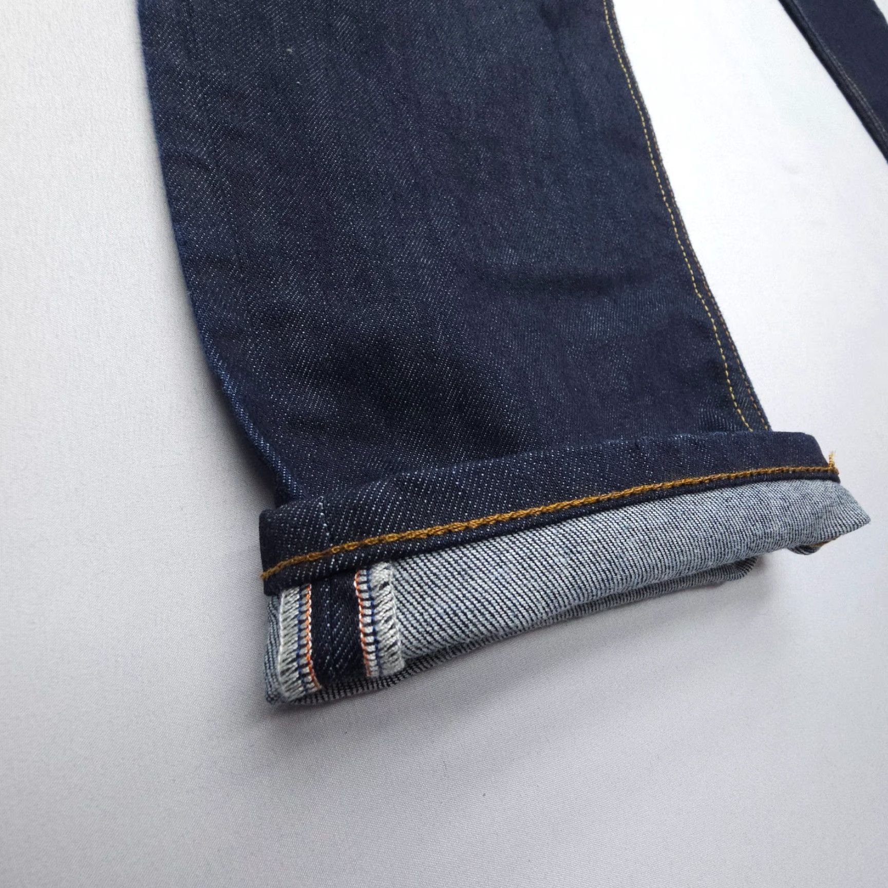 Denime SPoke London Jeans Men Jeans 37x33 Dark Blue Regular Straight Denim Stretch 90s London Theme Mens Size US 37 - 4 Thumbnail