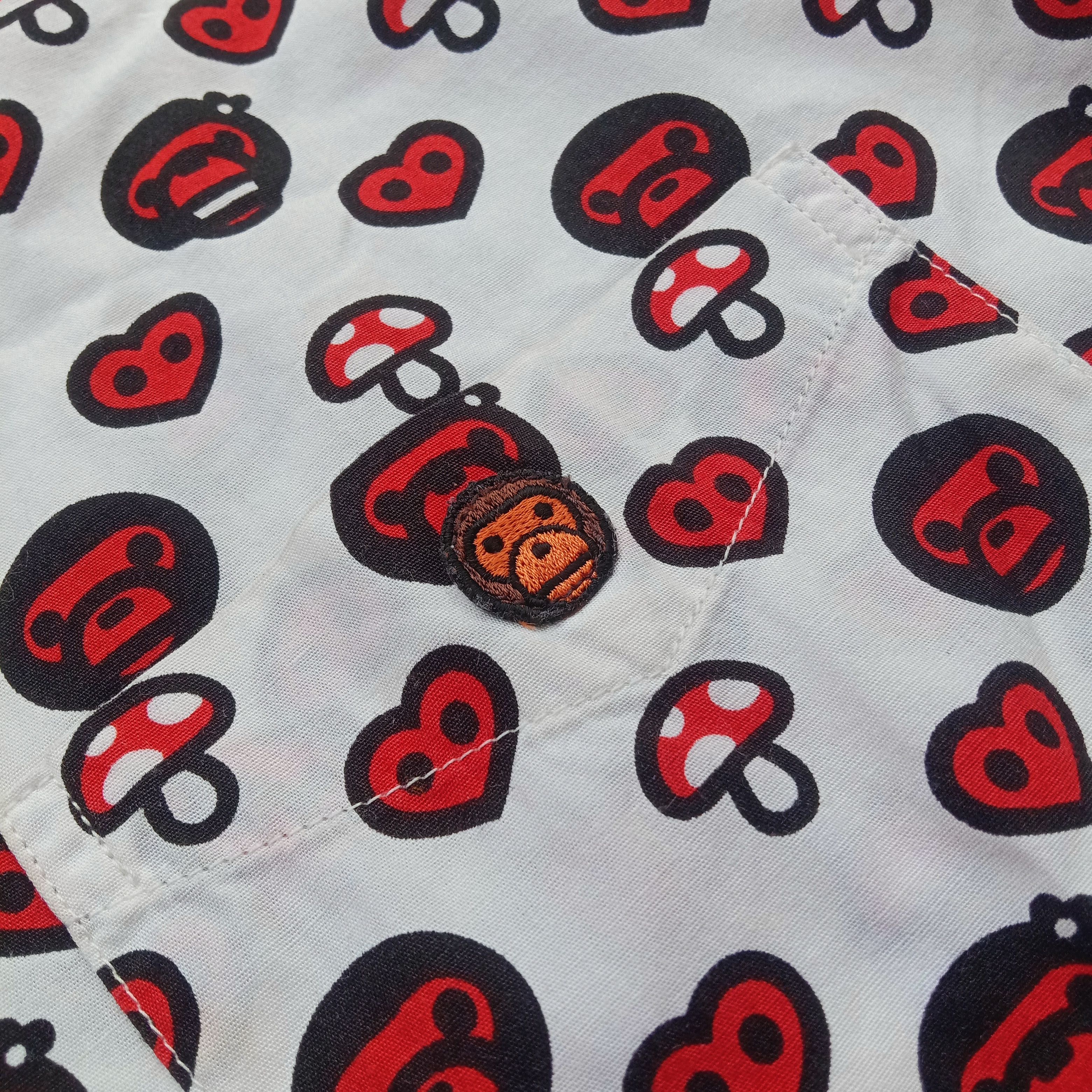 Bape Baby Milo Monogram Button Up Shirt (2007) Size US S / EU 44-46 / 1 - 5 Thumbnail