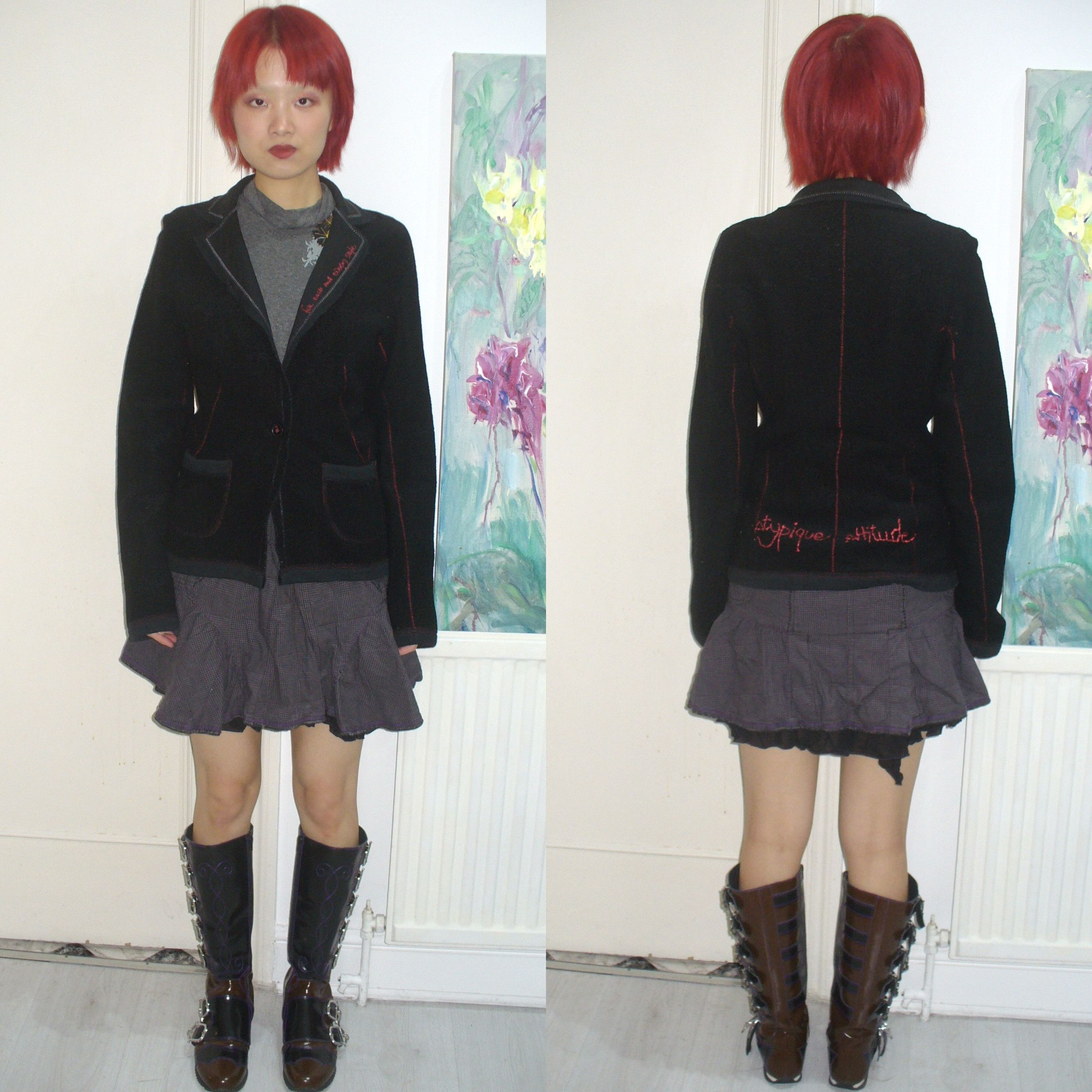 Marithe + Francois Girbaud Marithe Francois Girbaud grey and black skirt Size 26" / US 2 / IT 38 - 4 Thumbnail