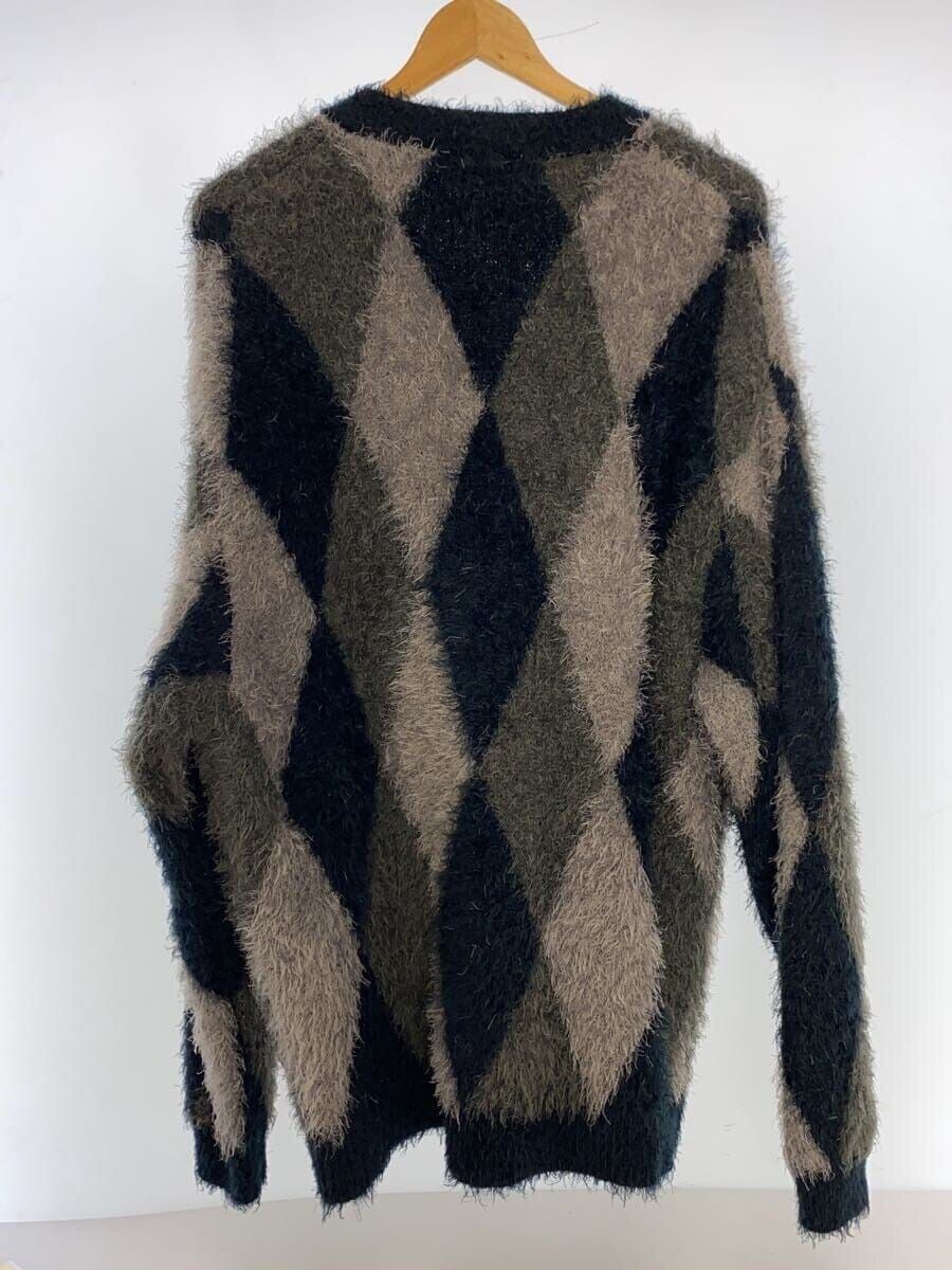 Number (N)ine Argyle Fuzzy Cardigan Size US XL / EU 56 / 4 - 2 Thumbnail