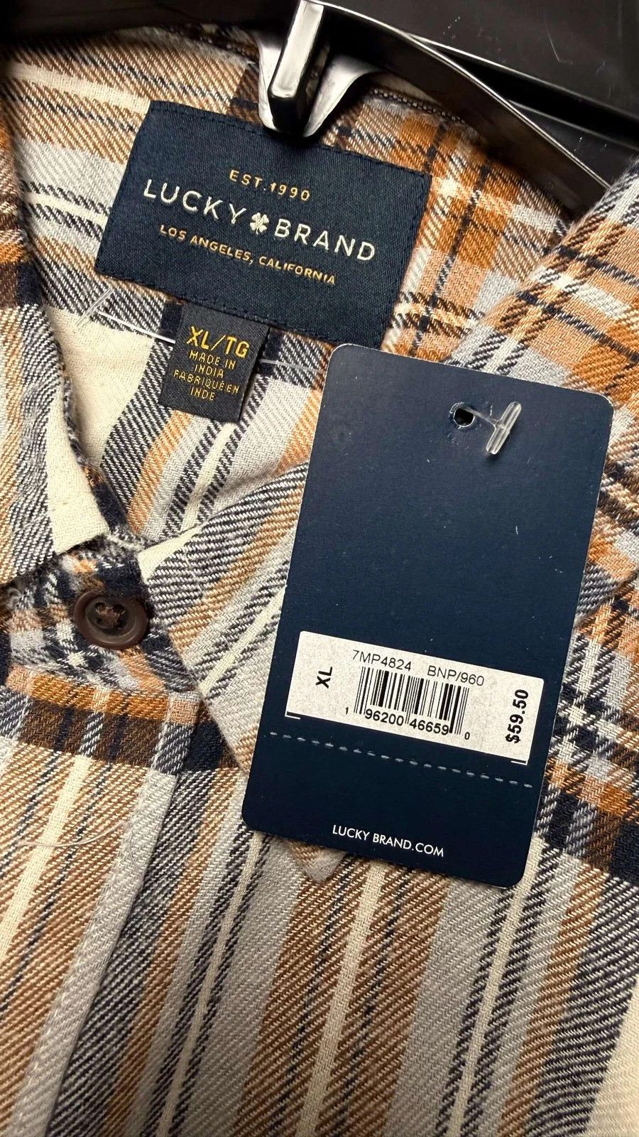 Lucky Brand Lucky Brand Plaid Flannel Shirt Long Sleeve Size US XL / EU 56 / 4 - 3 Thumbnail